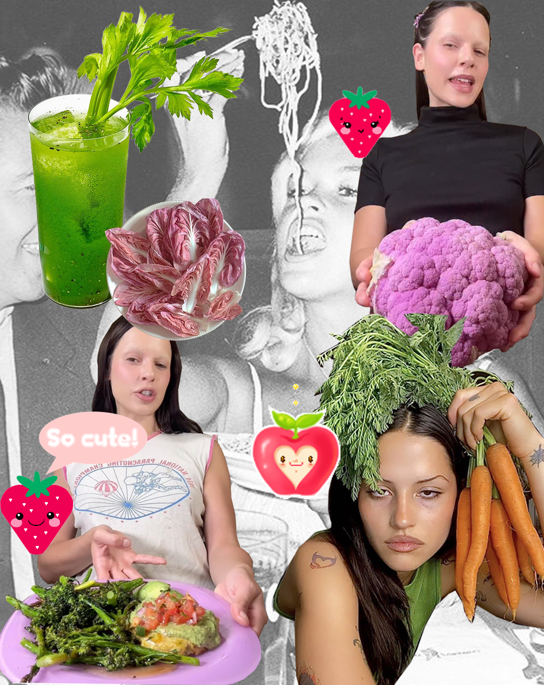 food eating dinner trend savoury savory girls women meal maga maha skinny skinnytok polyesterzine polyester zine kira manelski