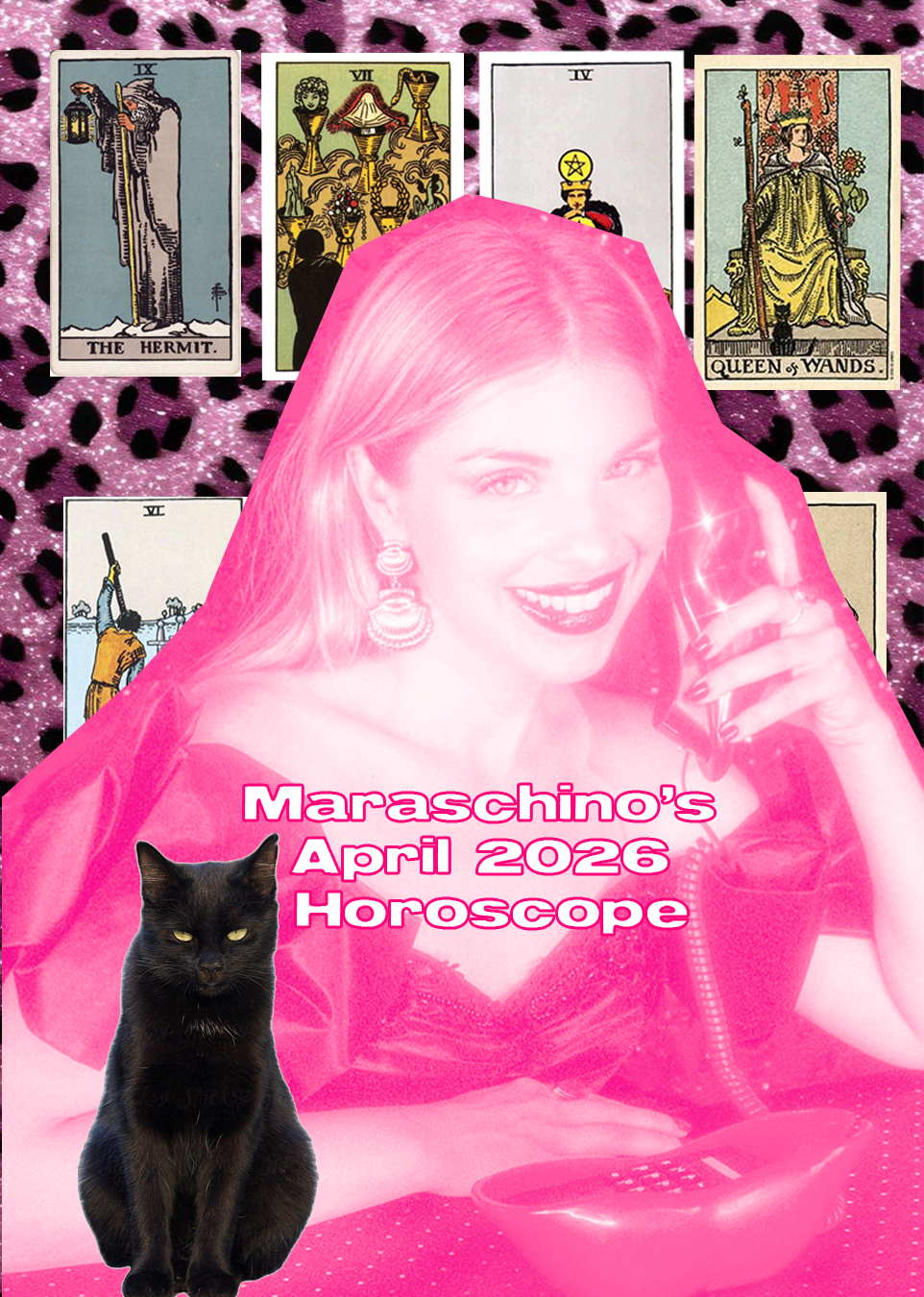 Marachino horoscope polyester magazine polyesterzine february 2026 horoscope Aries Taurus Gemini Cancer Leo Virgo Libra Scorpio Sagittarius Capricorn Aquarius Pisces April 2026