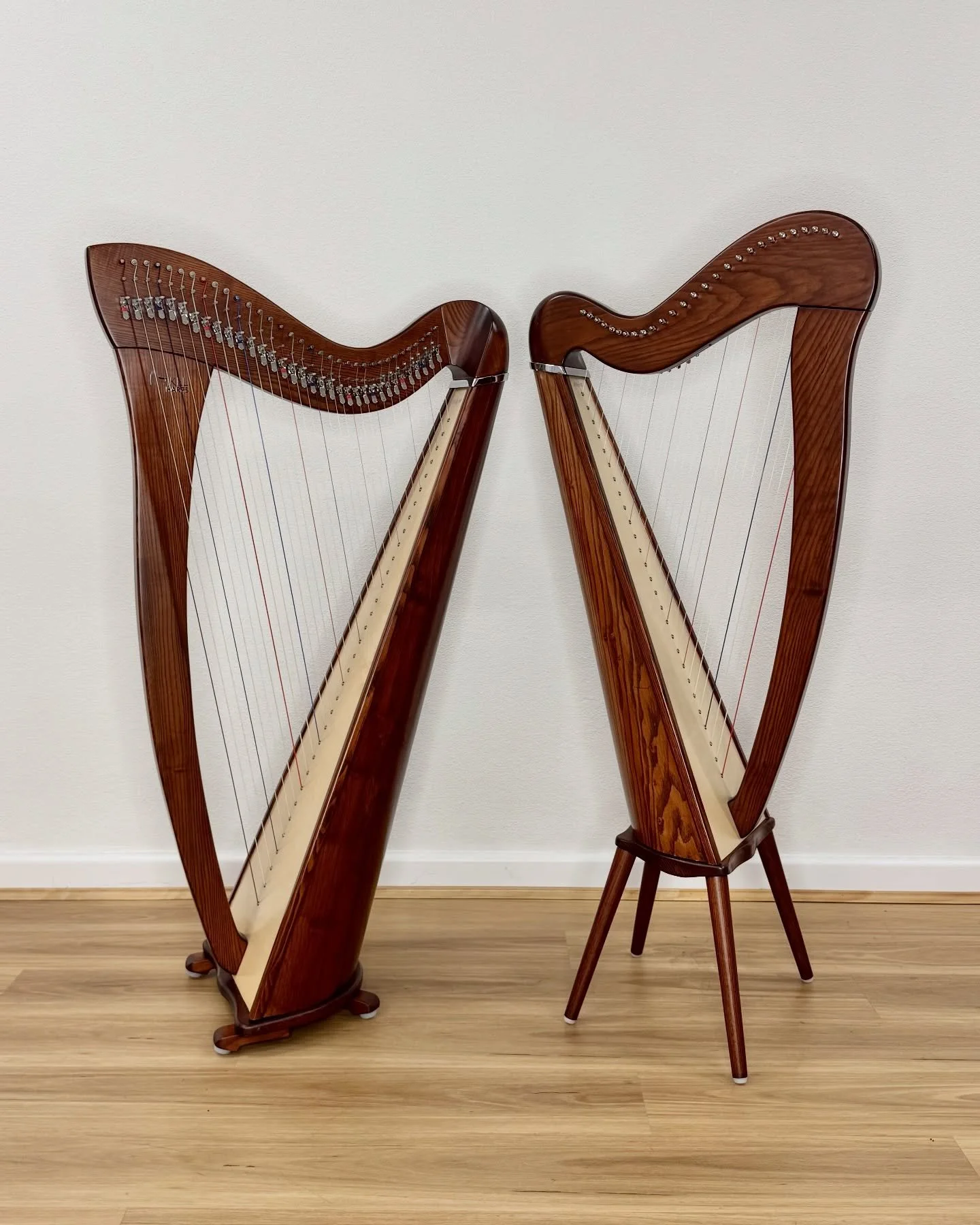 Mikel Daisy 34 and Aster 27 mahogany finish with and without legs
