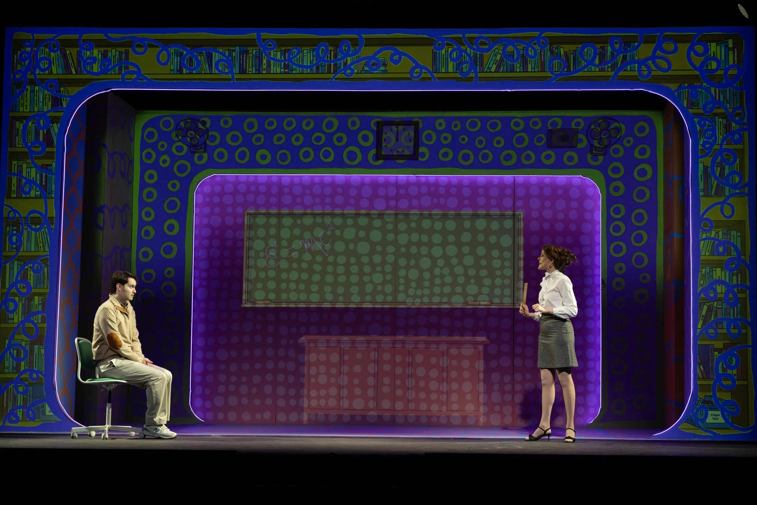 Ivoryton Playhouse 2026 Directed by Jacqueline Hubbard, Projections by John Horzen, Lighting by Kyle Stamm, Costumes by Sean Spina 