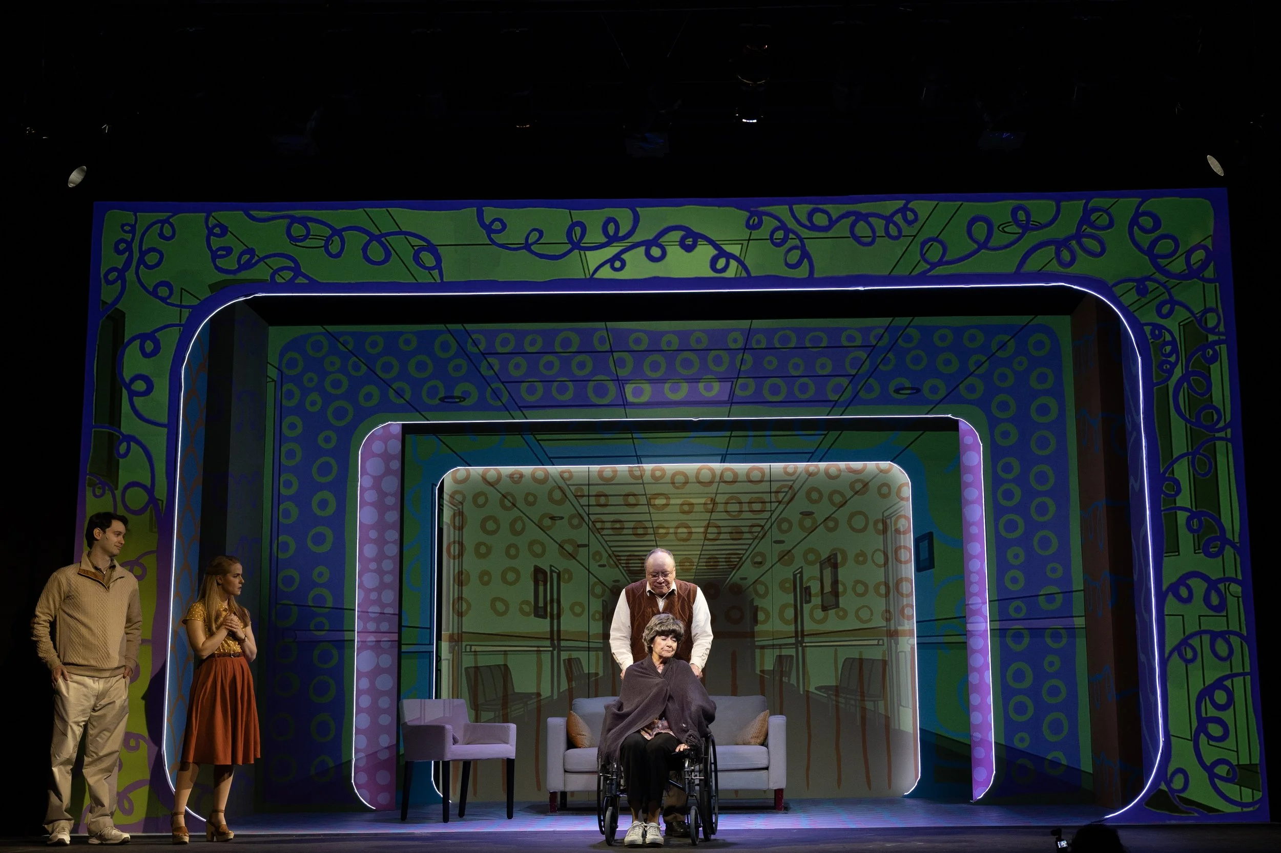 Ivoryton Playhouse 2026 Directed by Jacqueline Hubbard, Projections by John Horzen, Lighting by Kyle Stamm, Costumes by Sean Spina 