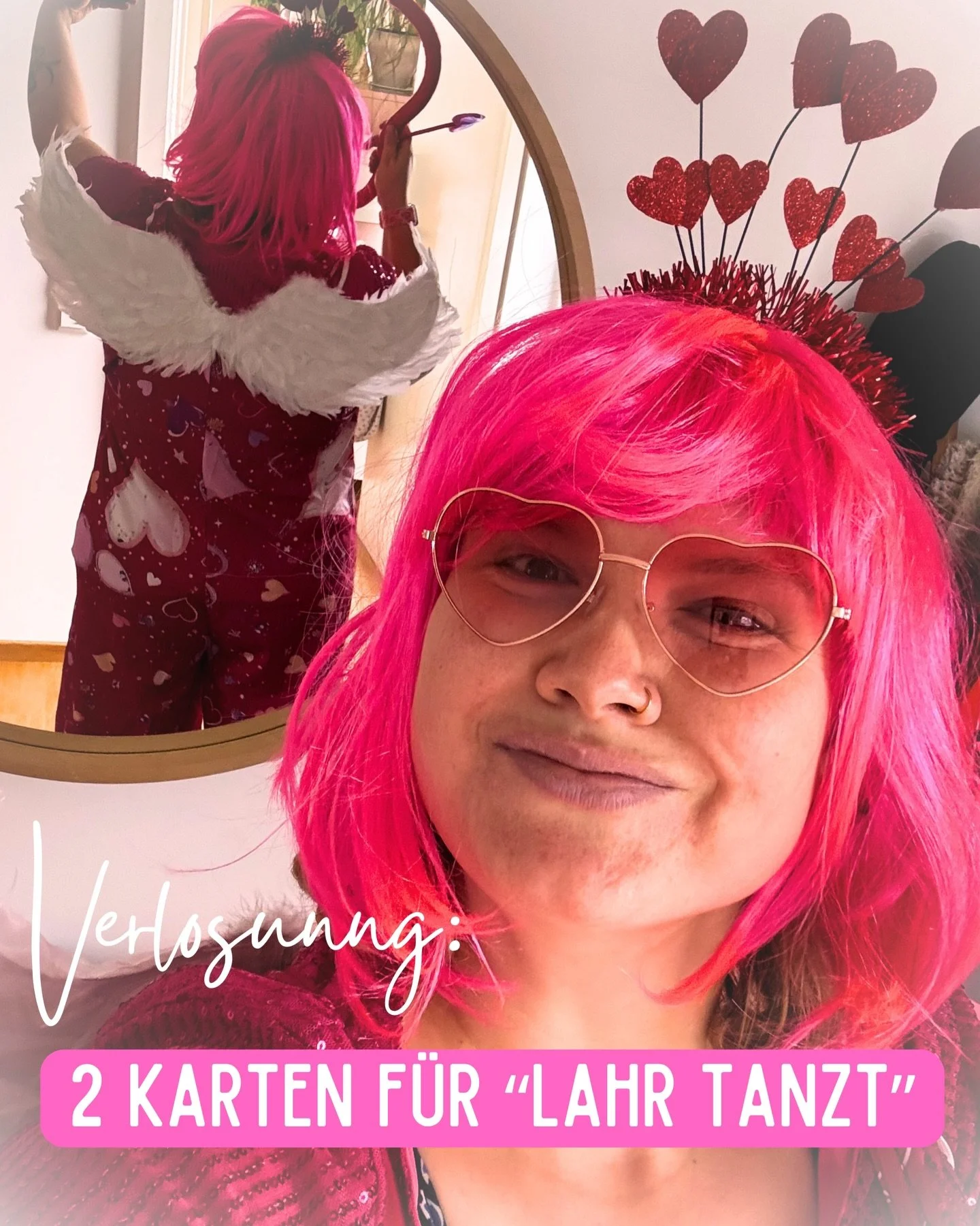 Verlosung 🙌🩷

Mutti ist kaputti und kann leider nicht zu &bdquo;Lahr tanzt&ldquo; - DEM legend&auml;ren und ausverkauften M&auml;nnertanzabend von @fassenacht_in_lahr 🎉 

Das hier w&auml;re mein Kost&uuml;m gewesen. Und als Amor m&ouml;chte ich me