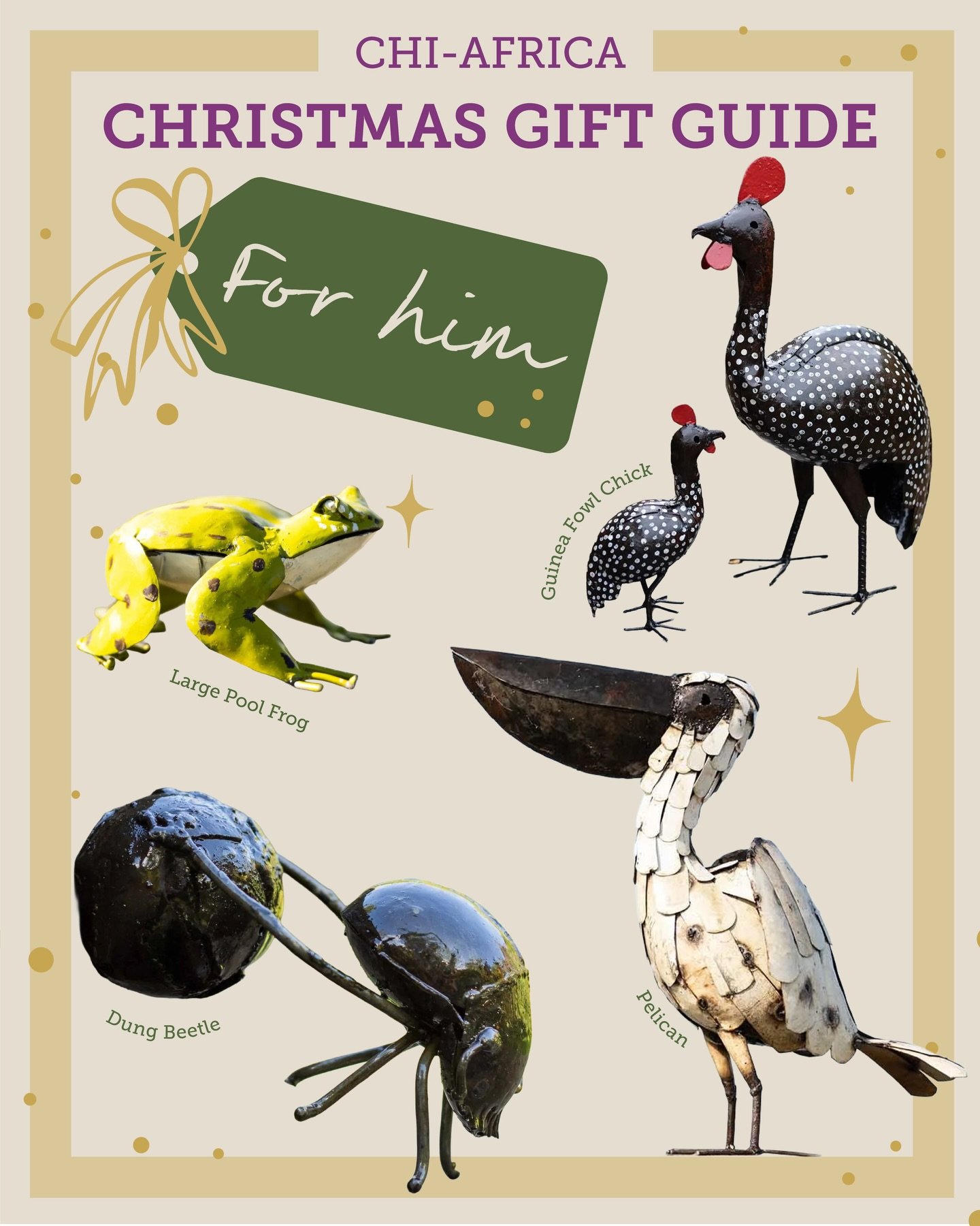 Looking for a gift he&rsquo;ll genuinely love? Our &lsquo;For Him&rsquo; picks are full of character. From the Large Pool Frog with its playful charm, to the Dung Beetle that always gets a smile, the striking Pelican perfect for ponds and patios and 