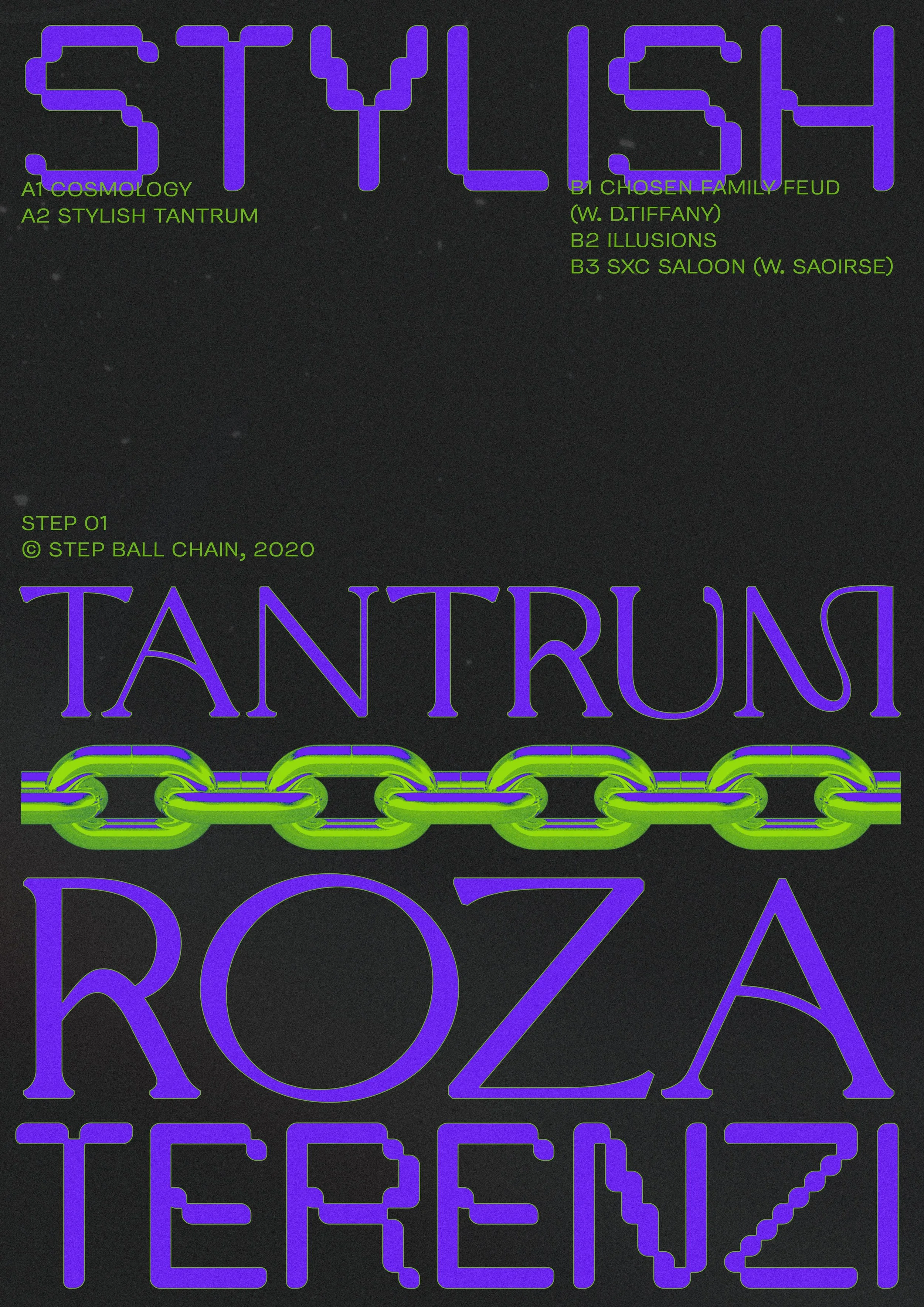 A poster design dedicated to Roza Terenzi's album "Stylish Tantrum"
