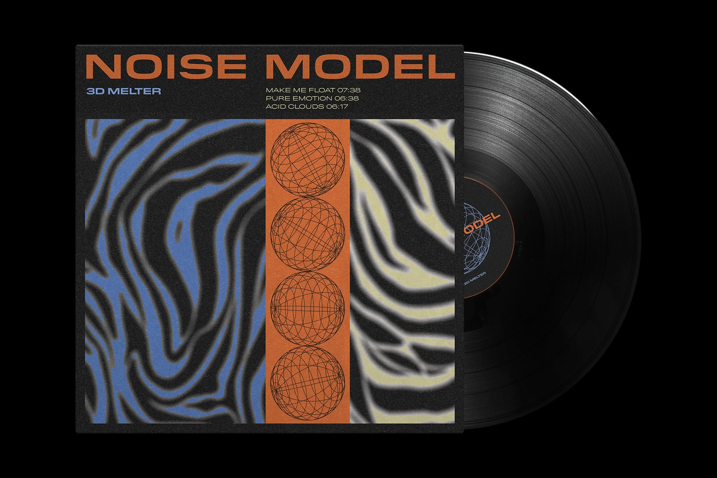 Noise Model project thumbnail showcasing a vinyl cover design