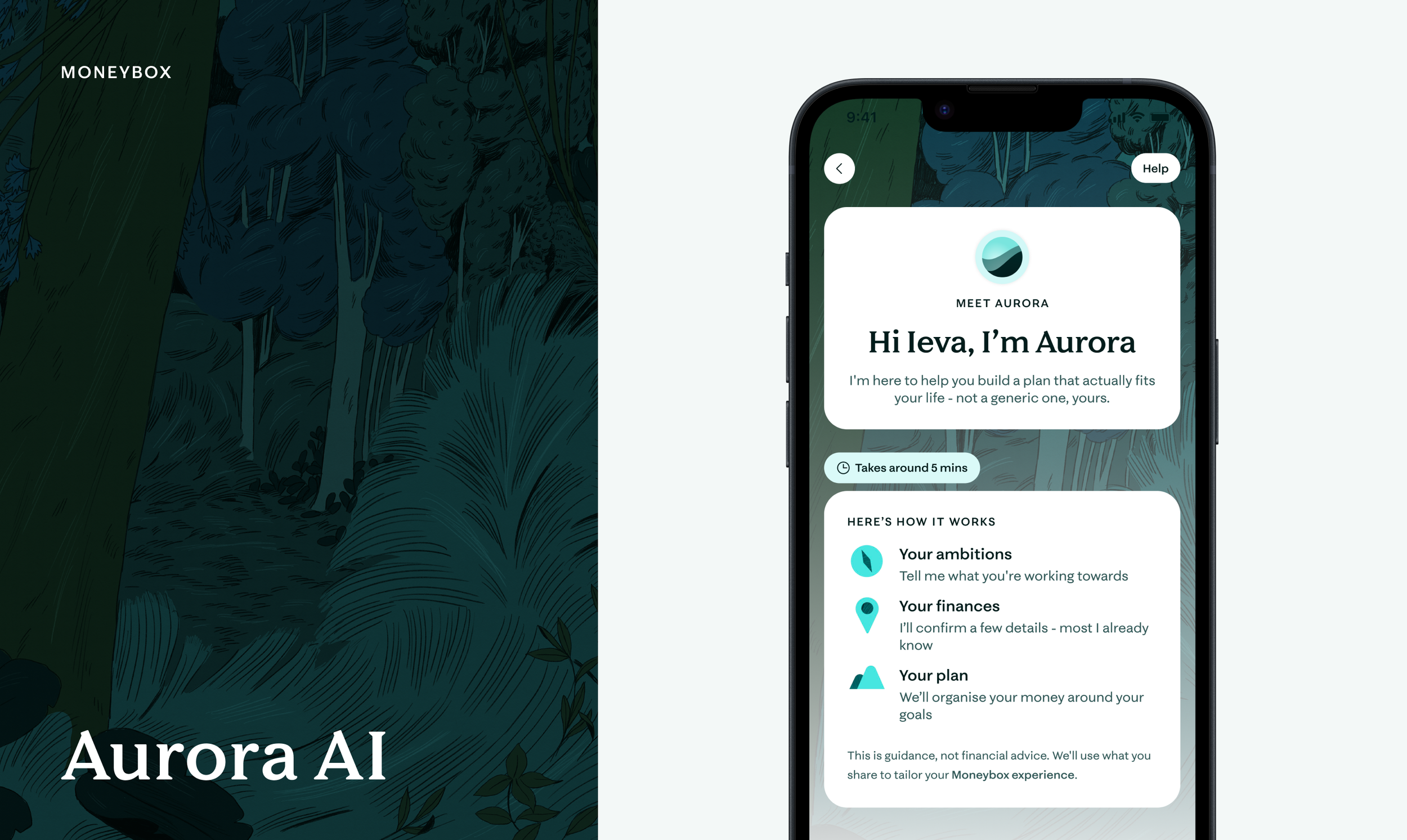 Image thumbnail for Moneybox Aurora AI product design project