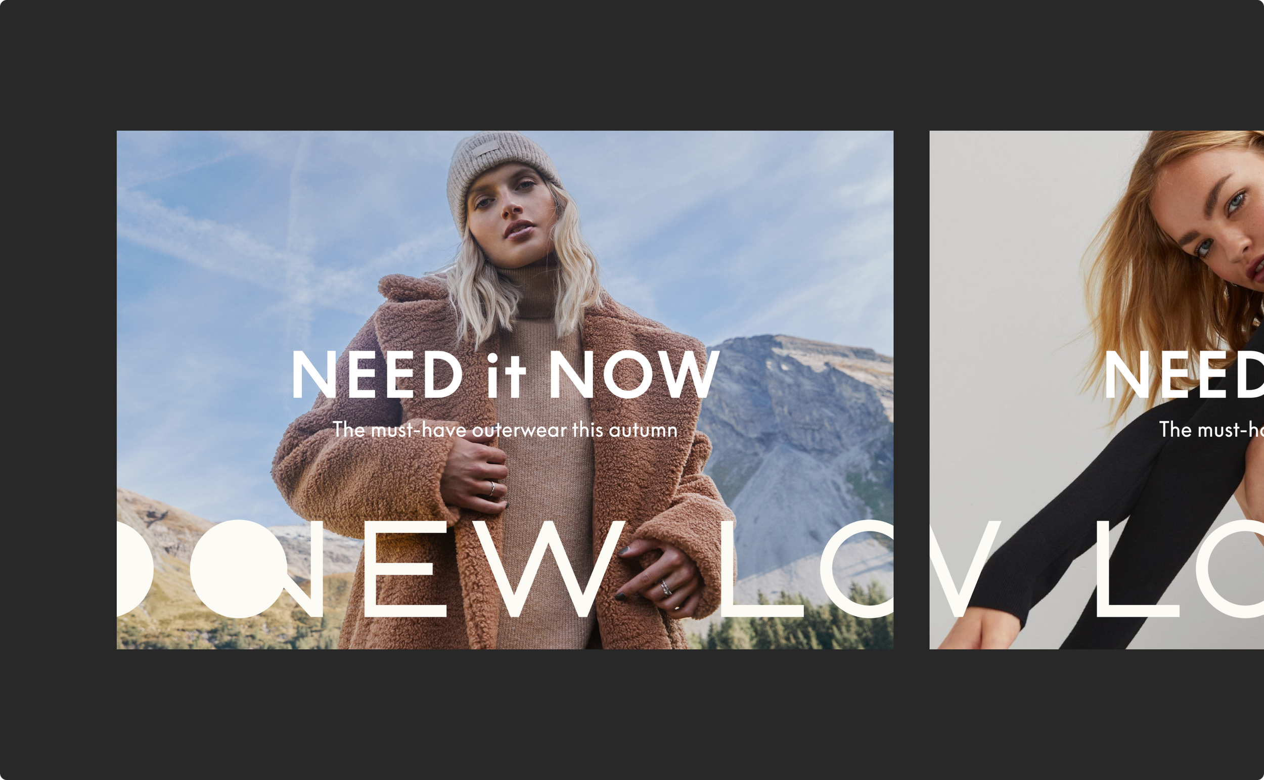 Model wearing autumn winter clothes