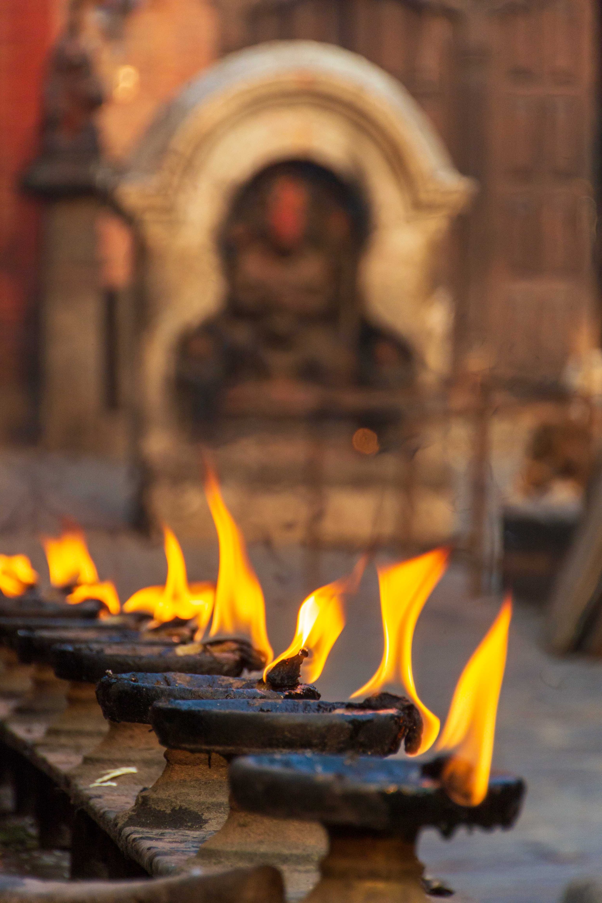 Swayambhunath, also known as the Monkey Temple, in Kathmandu, Nepal.