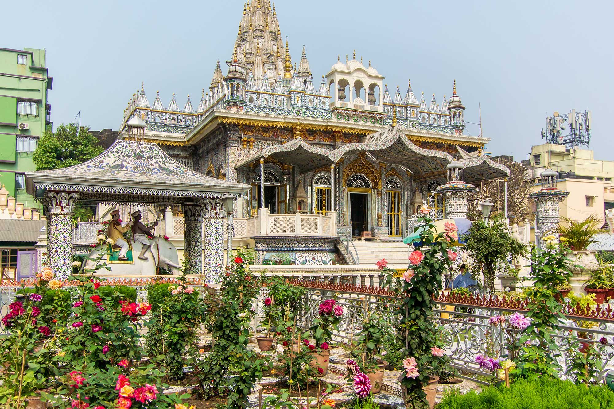 Calcutta Jain Temple (also known as Parshwanath Temple) in Kolkata, India.
