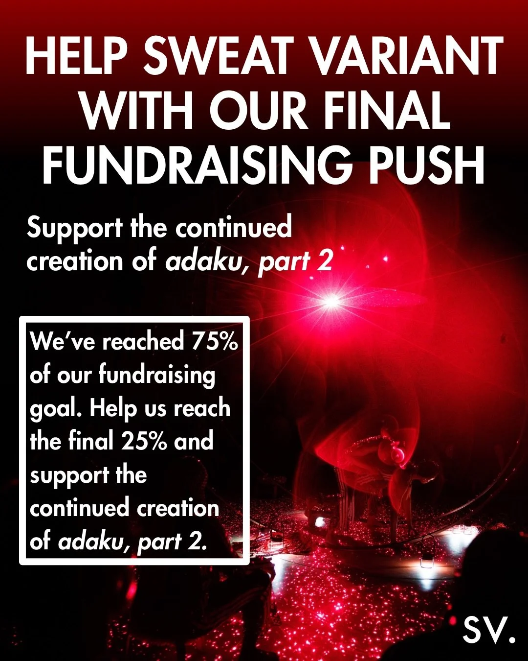 ❗️HELP CREATE ADAKU, PART 2❗️
Dear sweat variant friends and supporters,
We are raising money to reach our final fundraising goal, which will ensure the creation of &ldquo;adaku, part 2&rdquo; set to premier after the summer. 

We are calling on our 