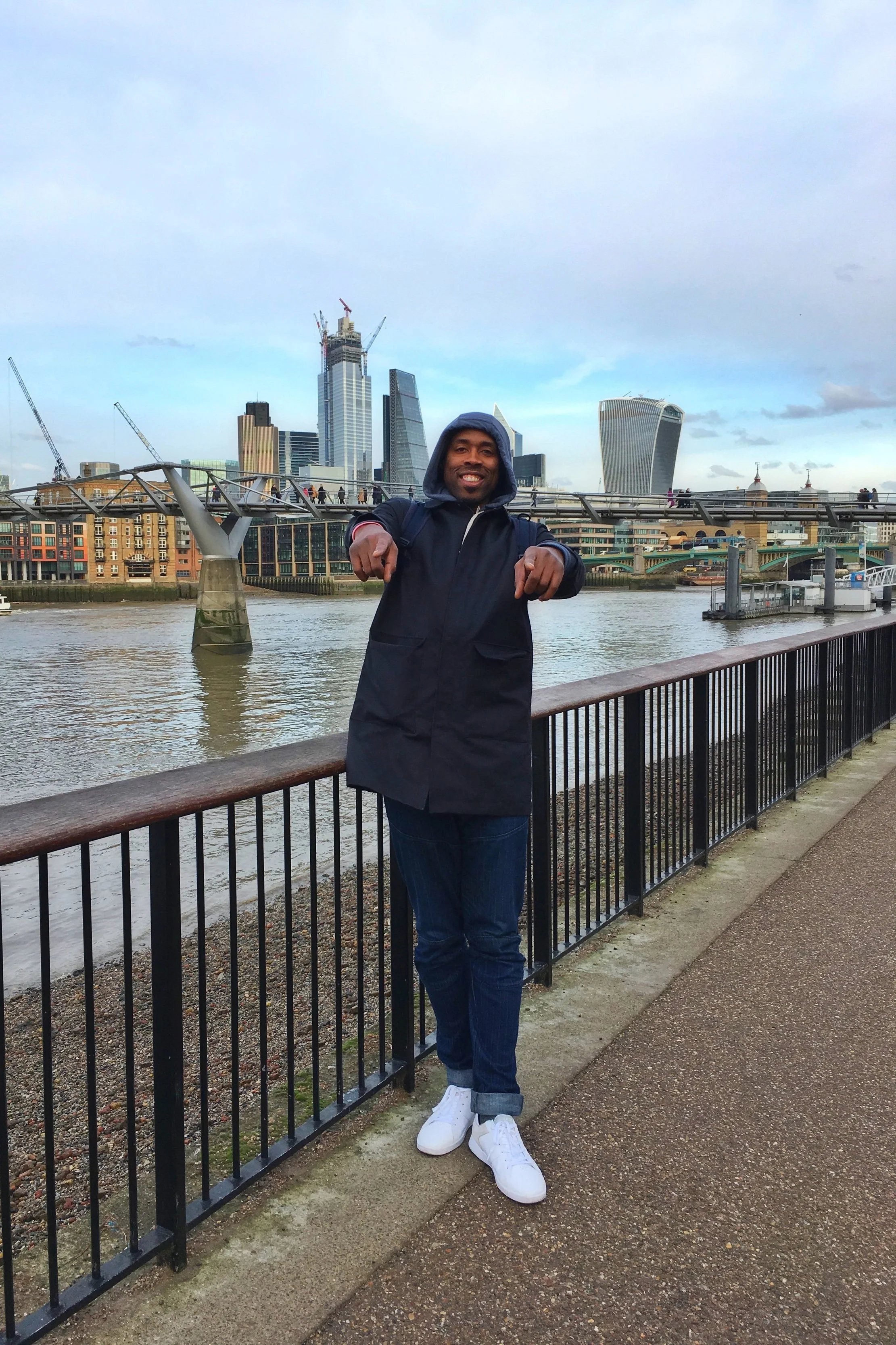 Antwon in London for the NBA international game.