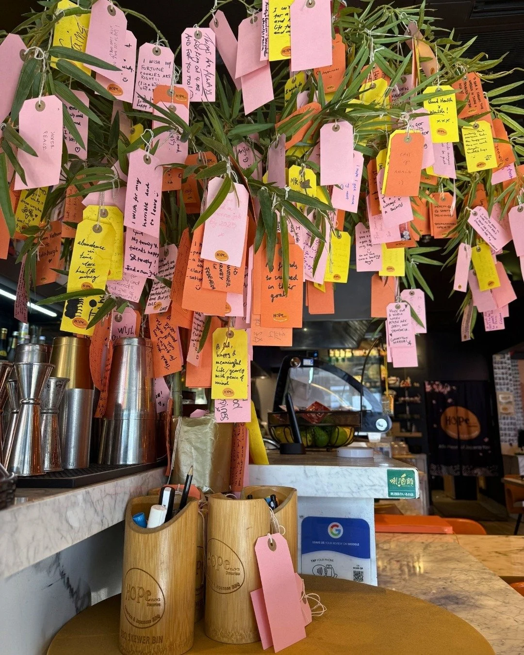 Tanabata at our entrance &mdash; soft lights, handwritten wishes and a gentle July weekend.

May your hopes drift upward and come true, and feel free to hang your own wish at Hope Izakaya. ✨

#HopeIzakaya #tanabata #七夕 #edinburghfood #japanvibes #iza