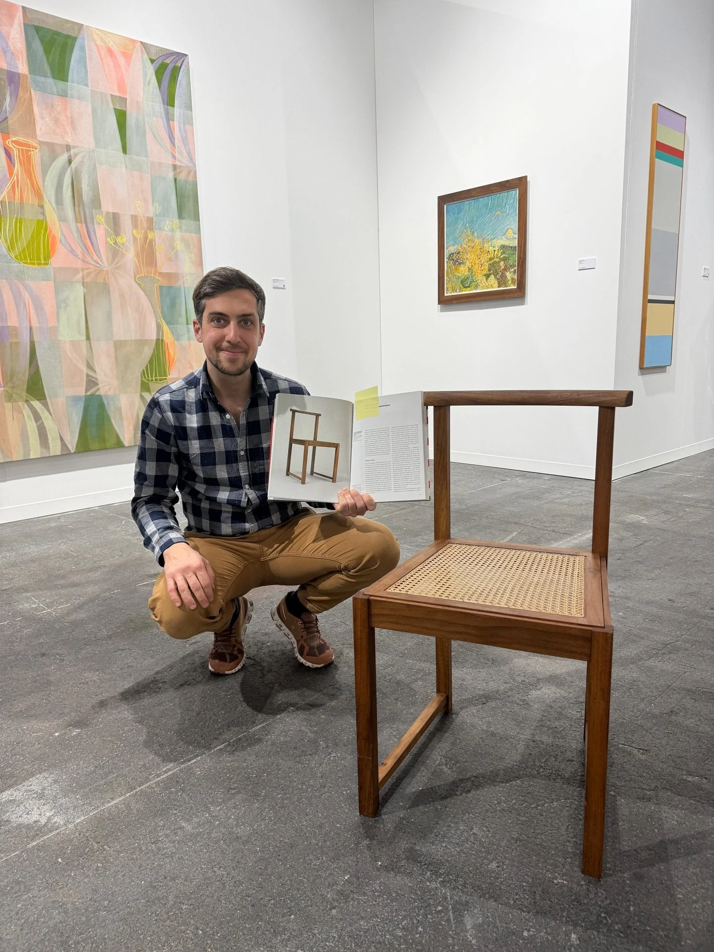 My reproduction from the Camille Graeser chair is currently on sale in limited edition at @vonbartha gallery (stand B25) at @artgeneve until Sunday 1/2/26 at @palexpo.geneve. Special thanks to the @camille_graeser_stiftung for the reproduction rights