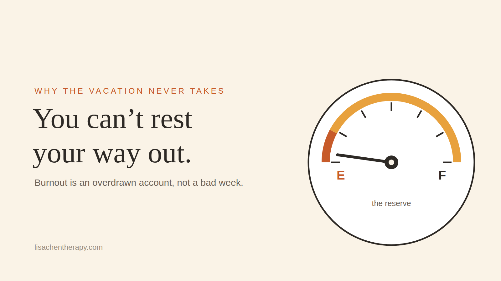 Why Rest Doesn't Fix Burnout (and What Actually Refills the Tank)