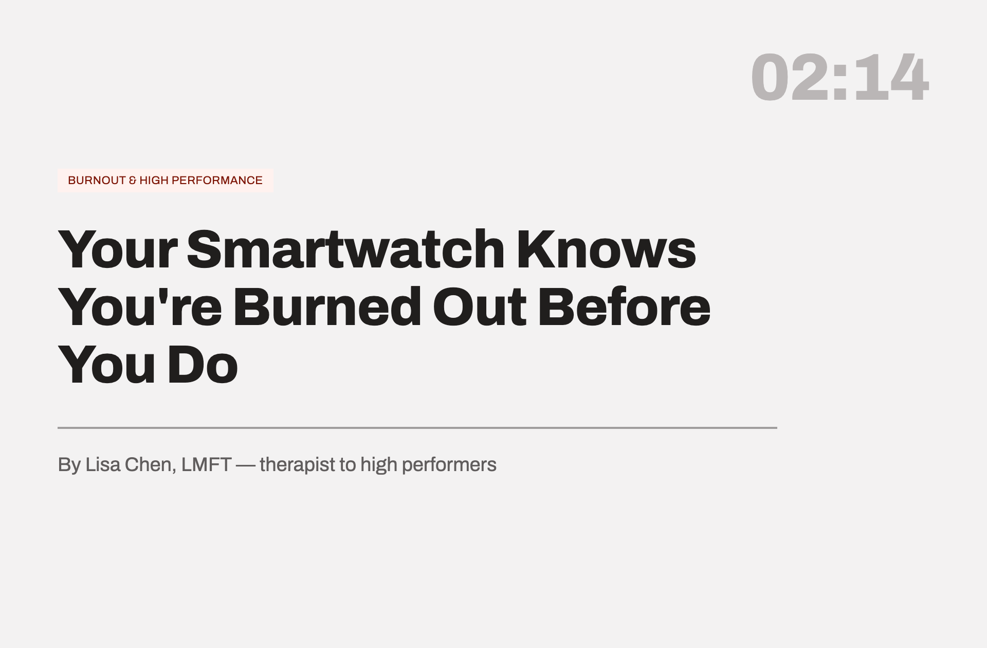 Your Smartwatch Knows You're Burned Out Before You Do