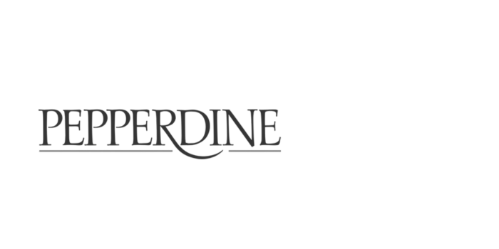 The word 'PEPPERDINE' in stylized black and white text.