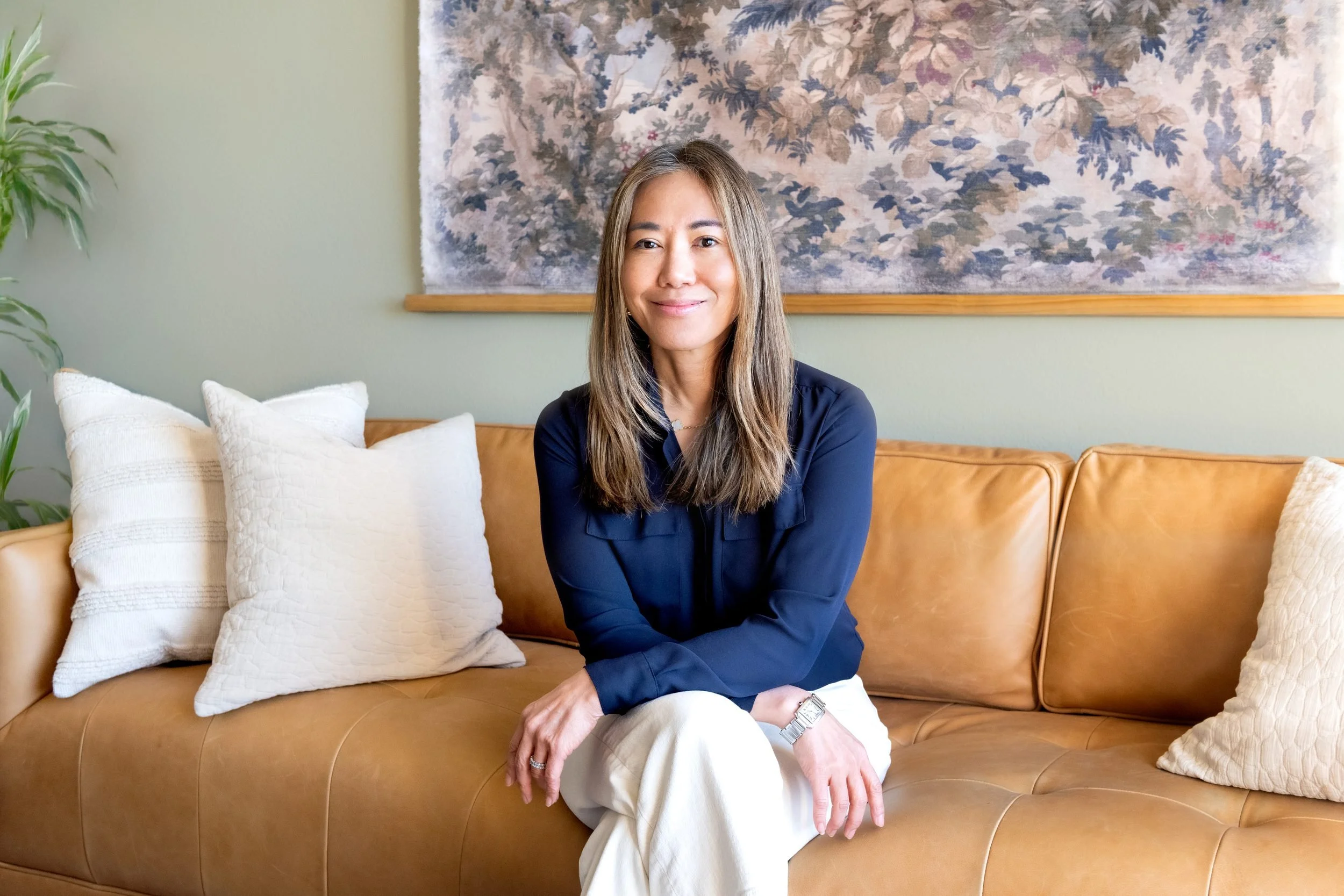 Lisa Chen, LMFT, founder of Lisa Chen & Associates Therapy, in the Hermosa Beach office