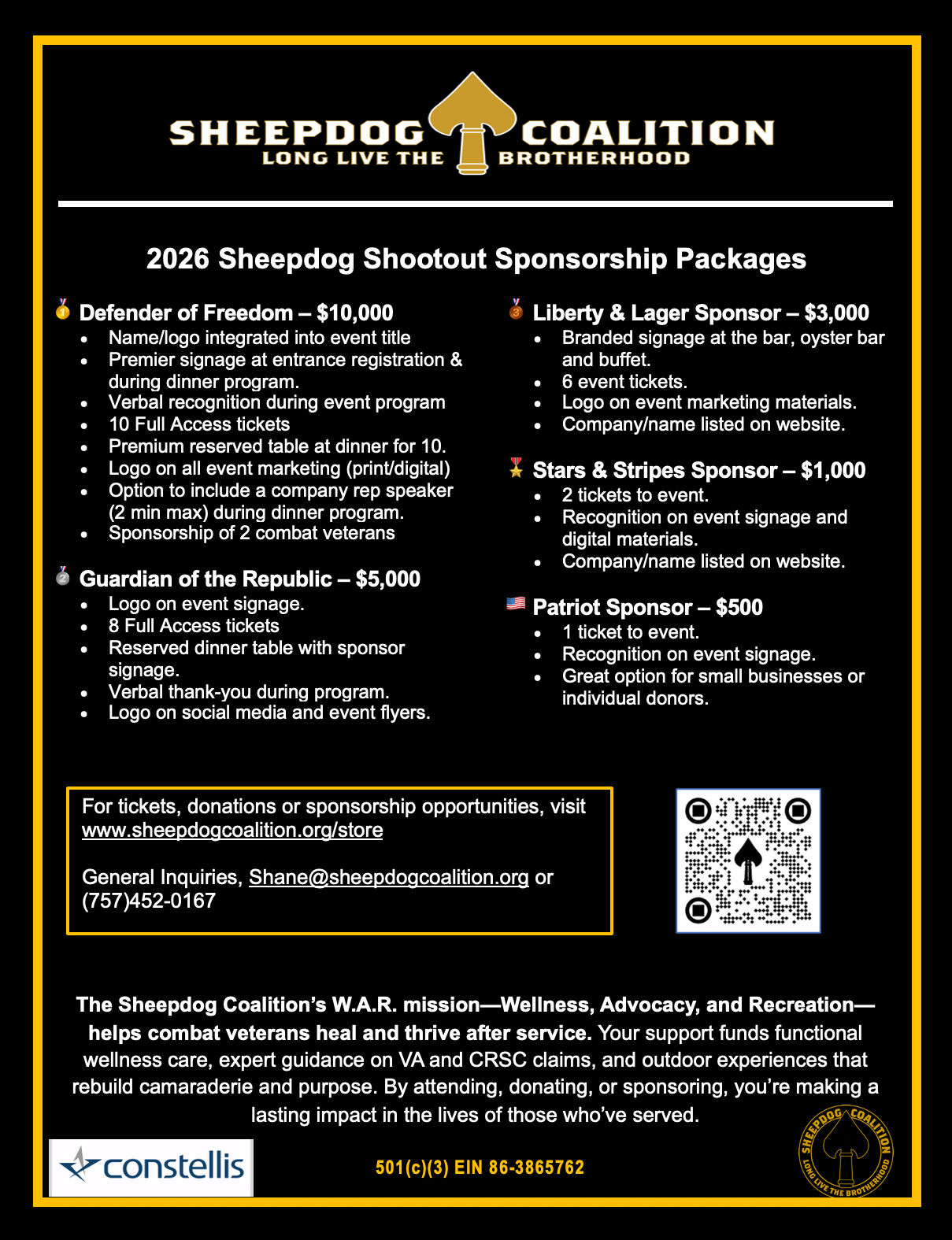 Sheepdog Shootout 2026 SPONSORSHIP