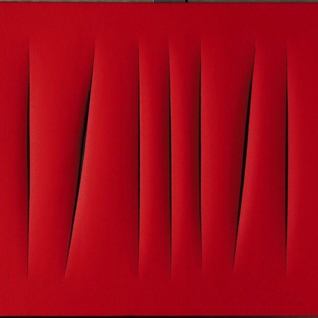 The Concetto Spaziale,(1960) later subtitled &ldquo;Attese,&rdquo; (the wait). The meticulous slashed monochromatic canvases.
Lucio Fontana  #artepovera #luciofontana #arte #painting #argentina #sculpture