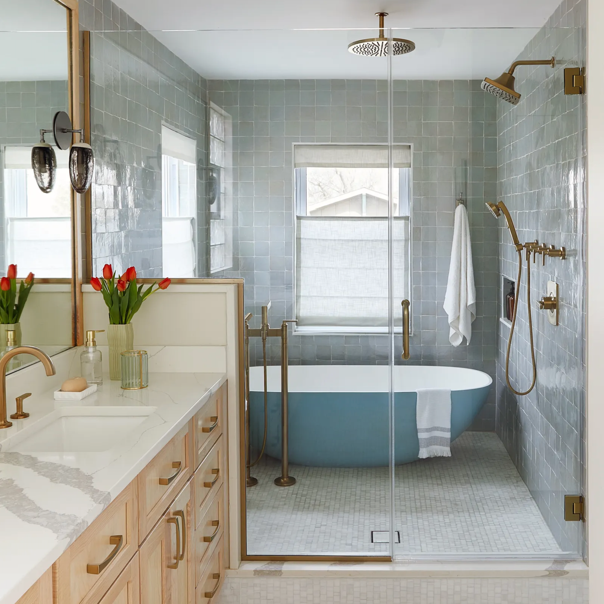 Assana Bathtub painted Duck Egg