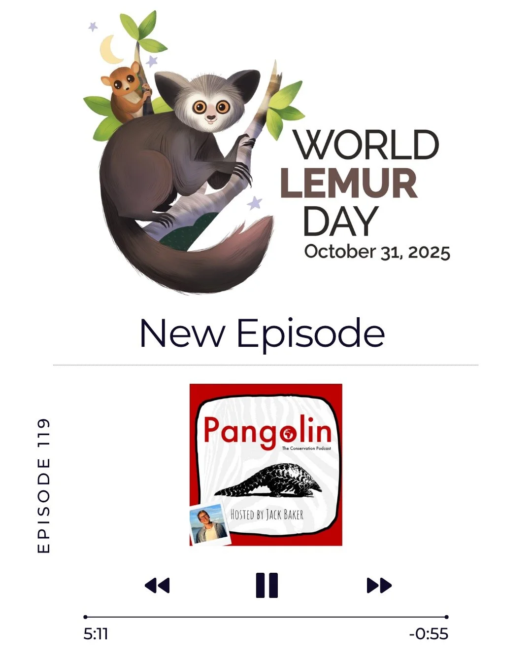 🌿🎙️ New Podcast Episode for #WorldLemurDay!

We&rsquo;re honored to join @pangolinpodcast, hosted by Jack Baker, to share how our TDARFAC team &mdash; together with @maddoginitiative, @ecovisionvillage, and @associationmitsinjo &mdash; is working t