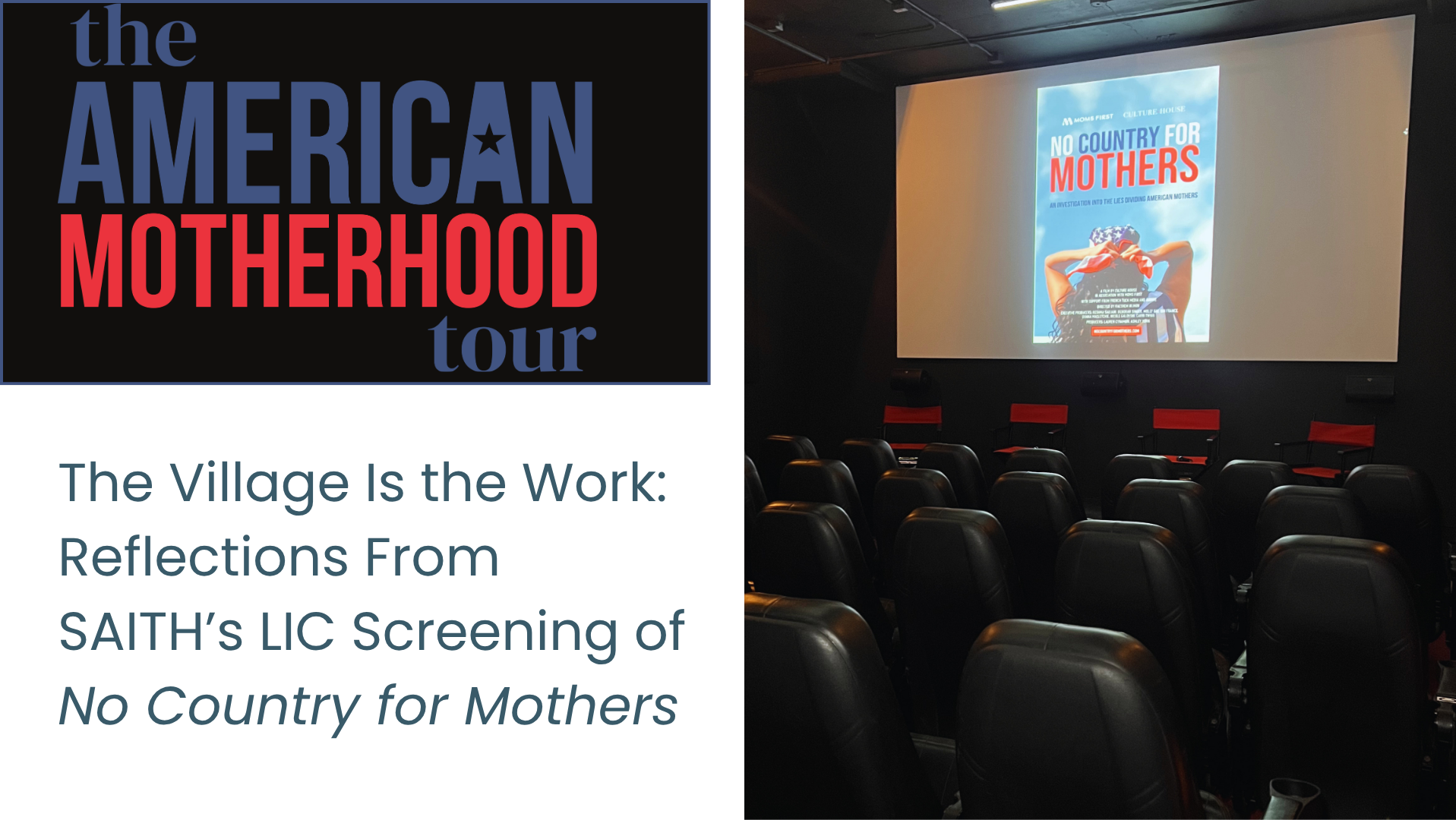 The Village Is the Work: Reflections From SAITH’s LIC Screening of No Country for Mothers
