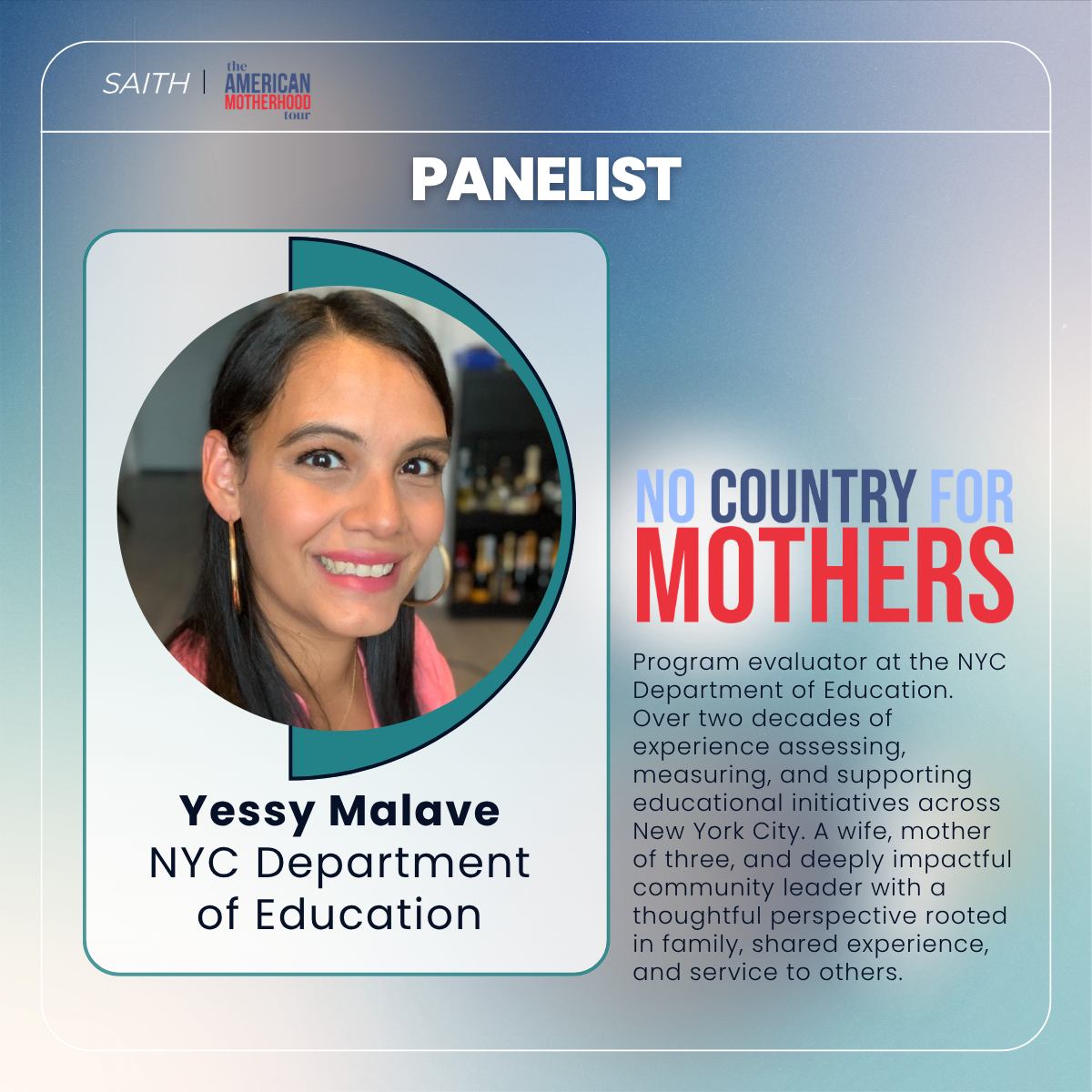 Yessy Malave, No Country for Mothers, SAITH