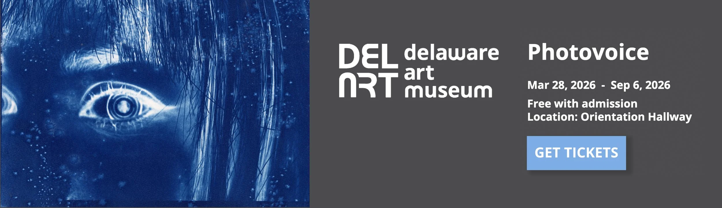 Photovoice Exhibition banner to Get Tickets