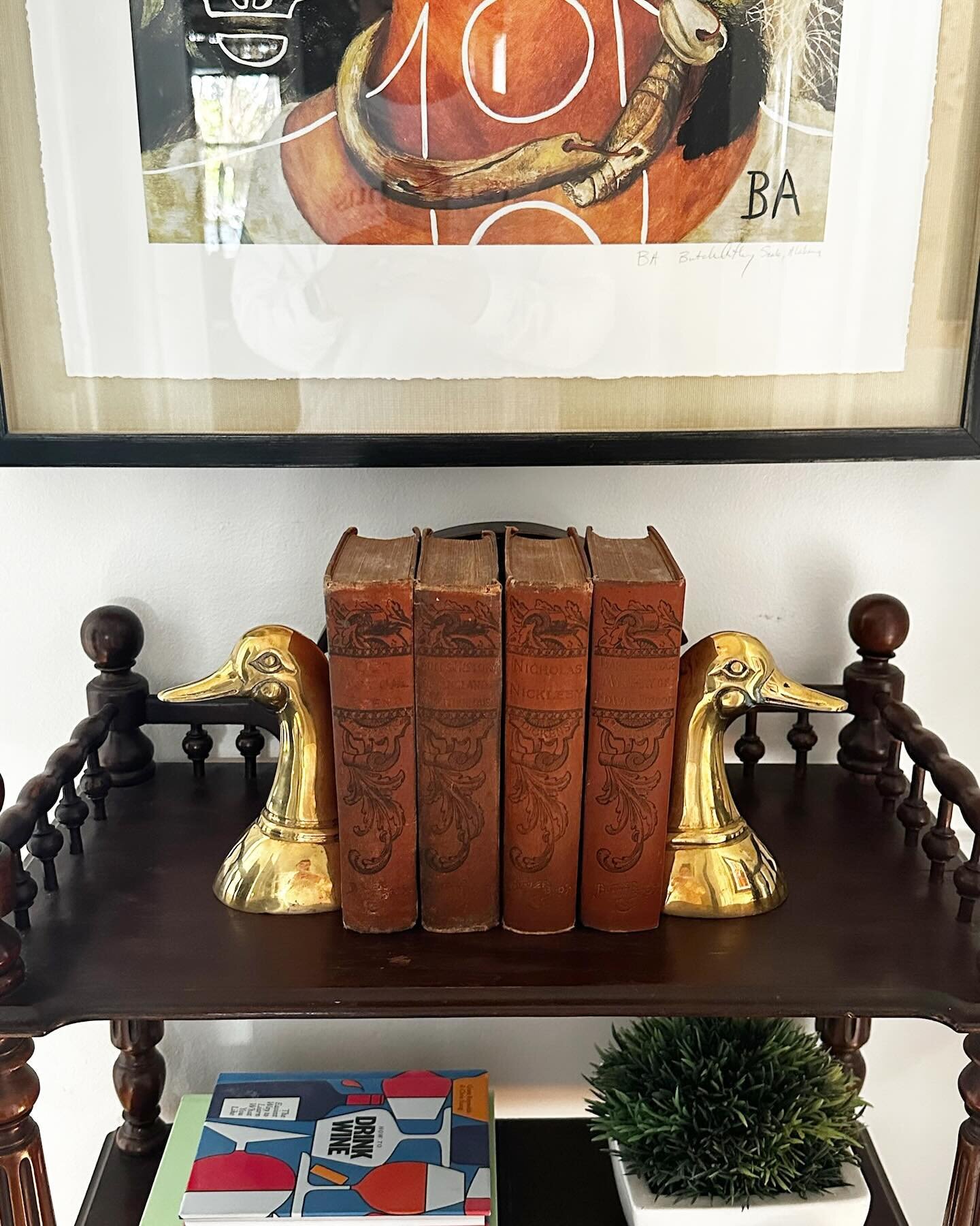 Classic Brass Mallard Bookends. $35 in the shop!