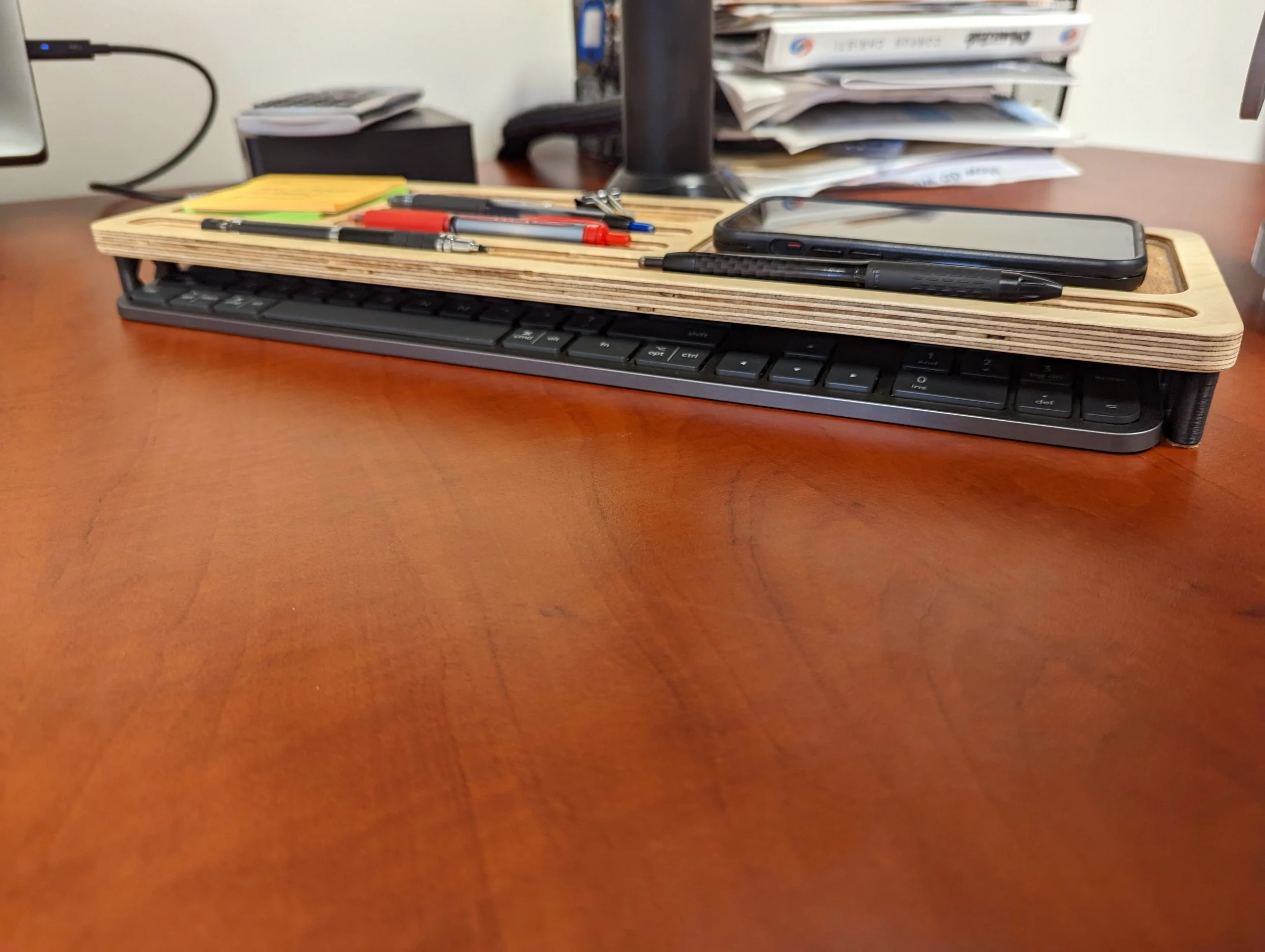 Desktop Organizer, with Keyboard storage