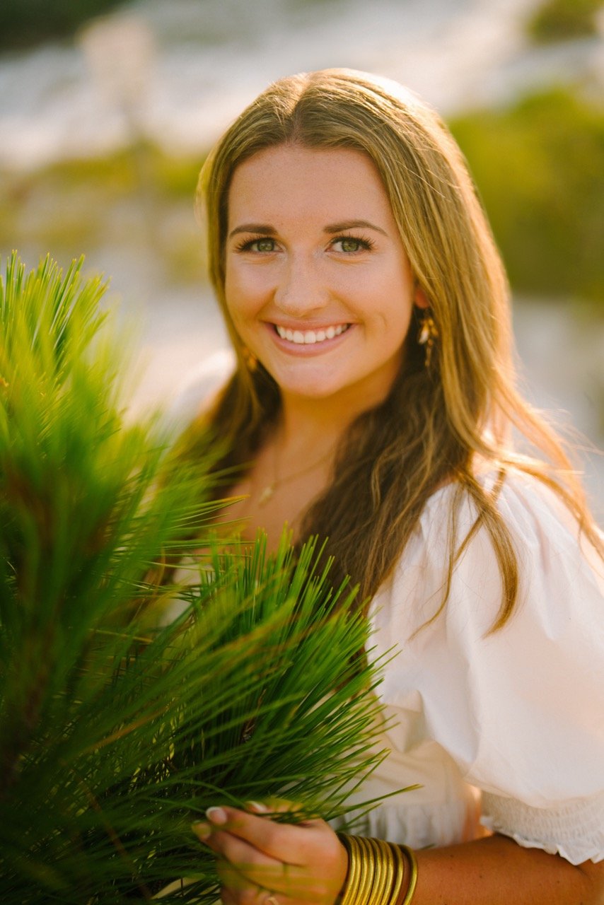 Grayton Beach Photography by Pure7 Studios - Woman with greenery