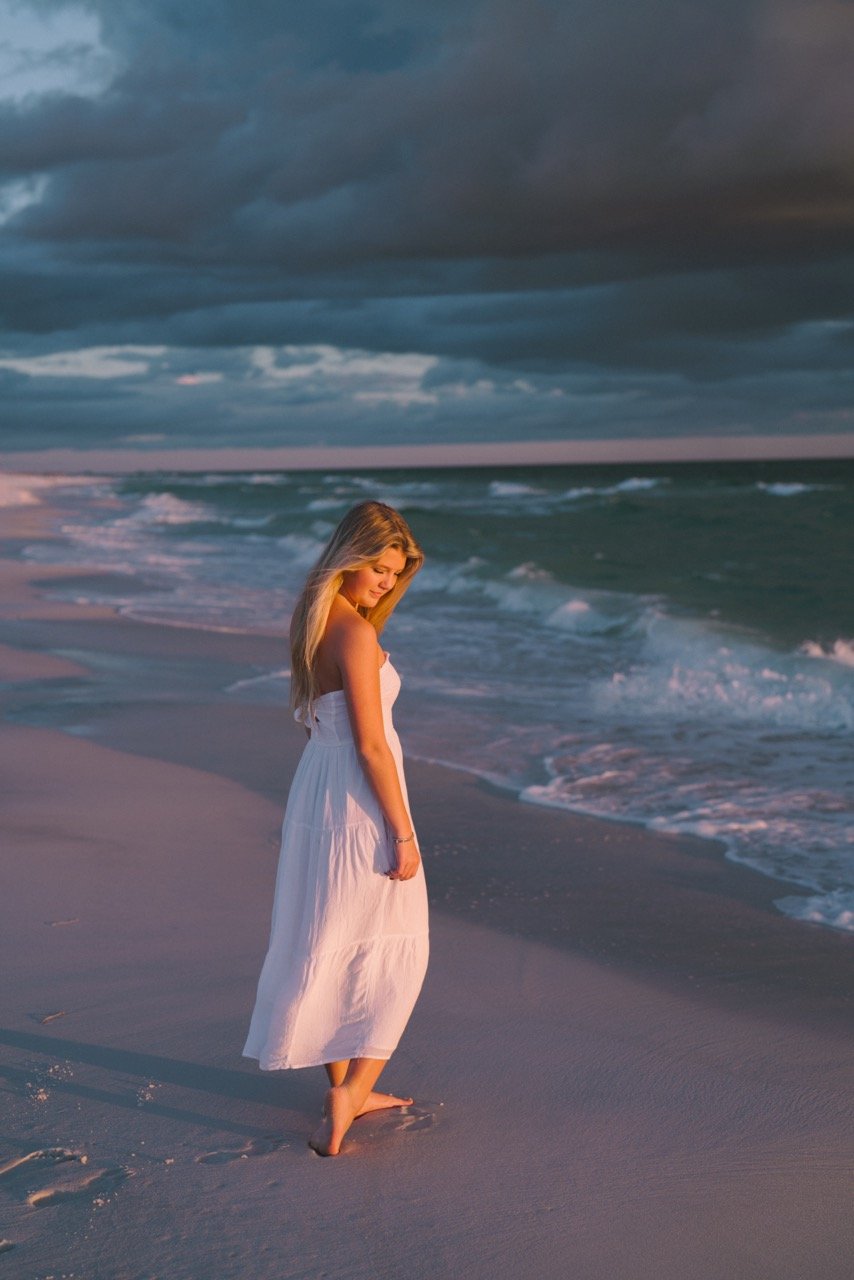 Grayton Beach Photography by Pure7 Studios - Woman at dusk
