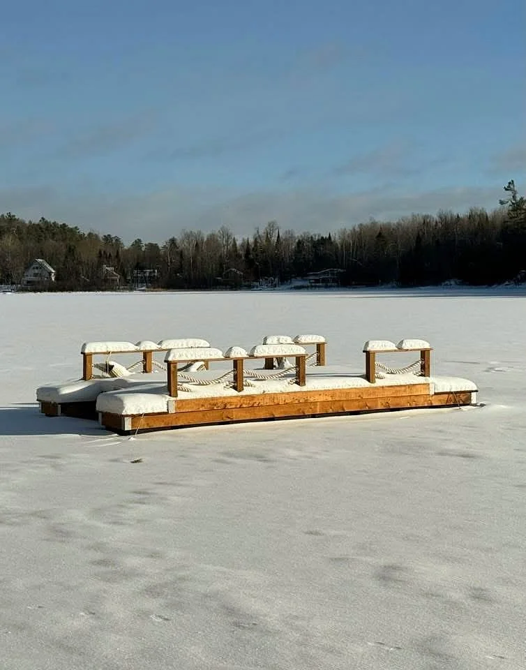 The lake is frozen.
The vision isn&rsquo;t.

~

Le lac est gel&eacute;.
La vision, elle, continue.