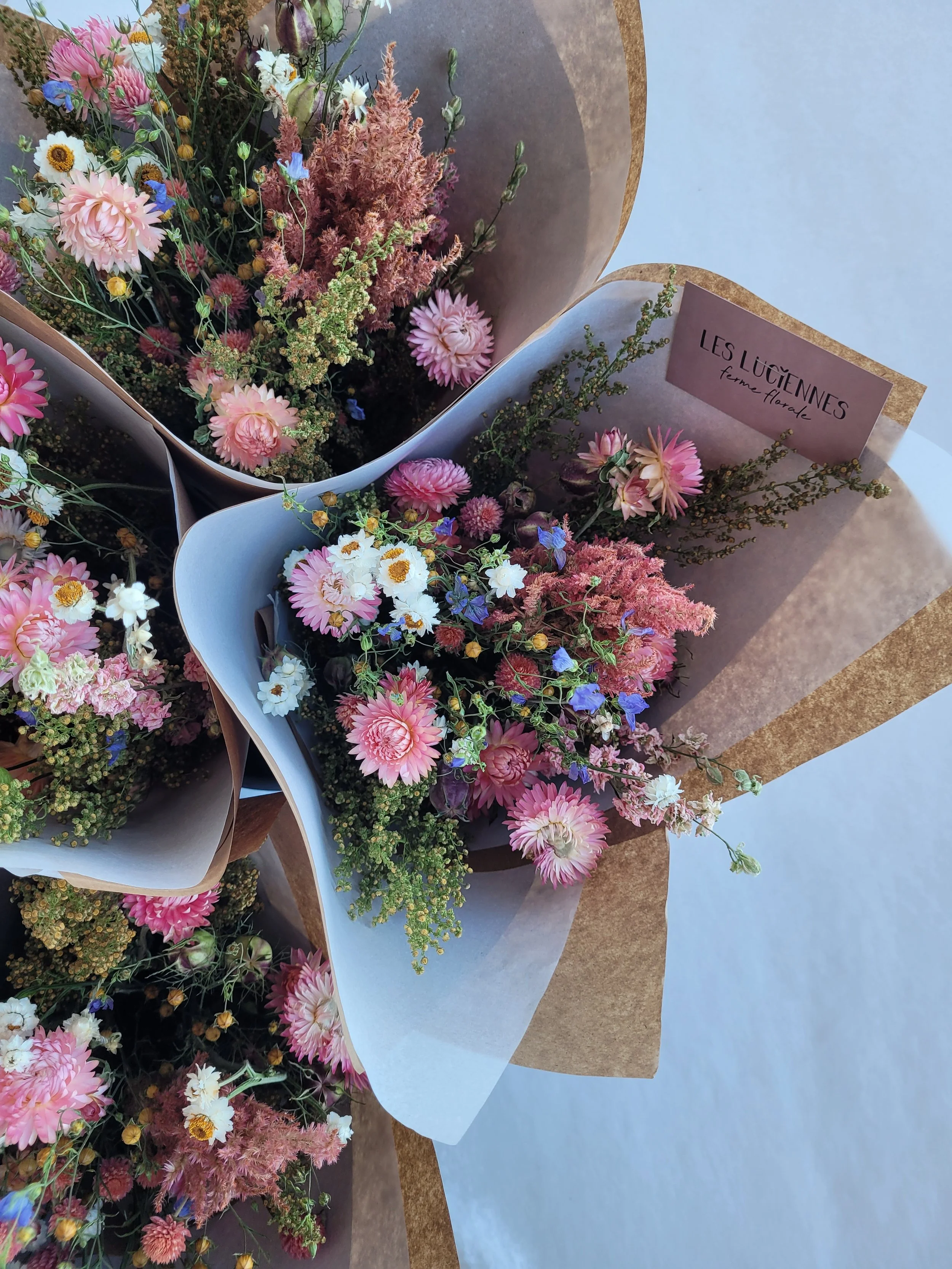 Bouquet de fleurs séchées de Saint-Valentin