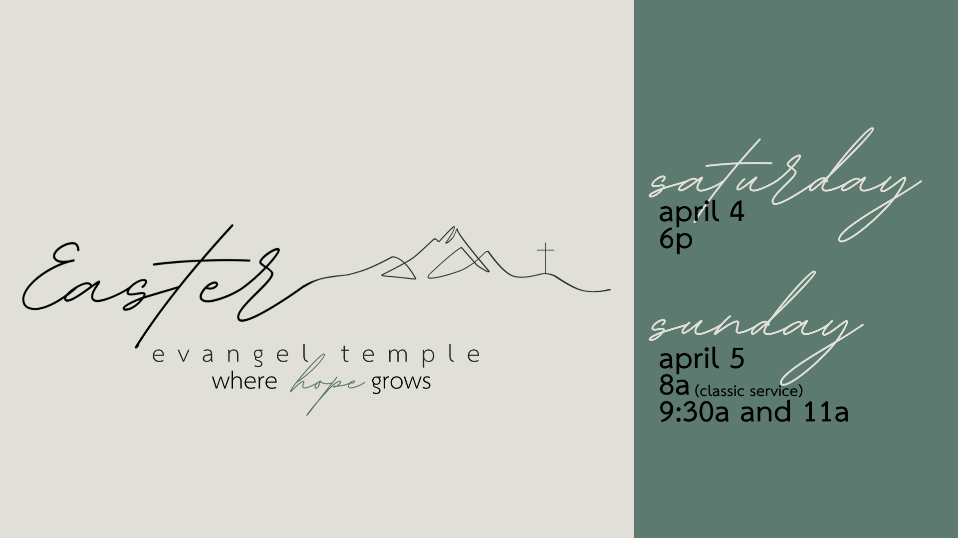 Easter AT Evangel Temple