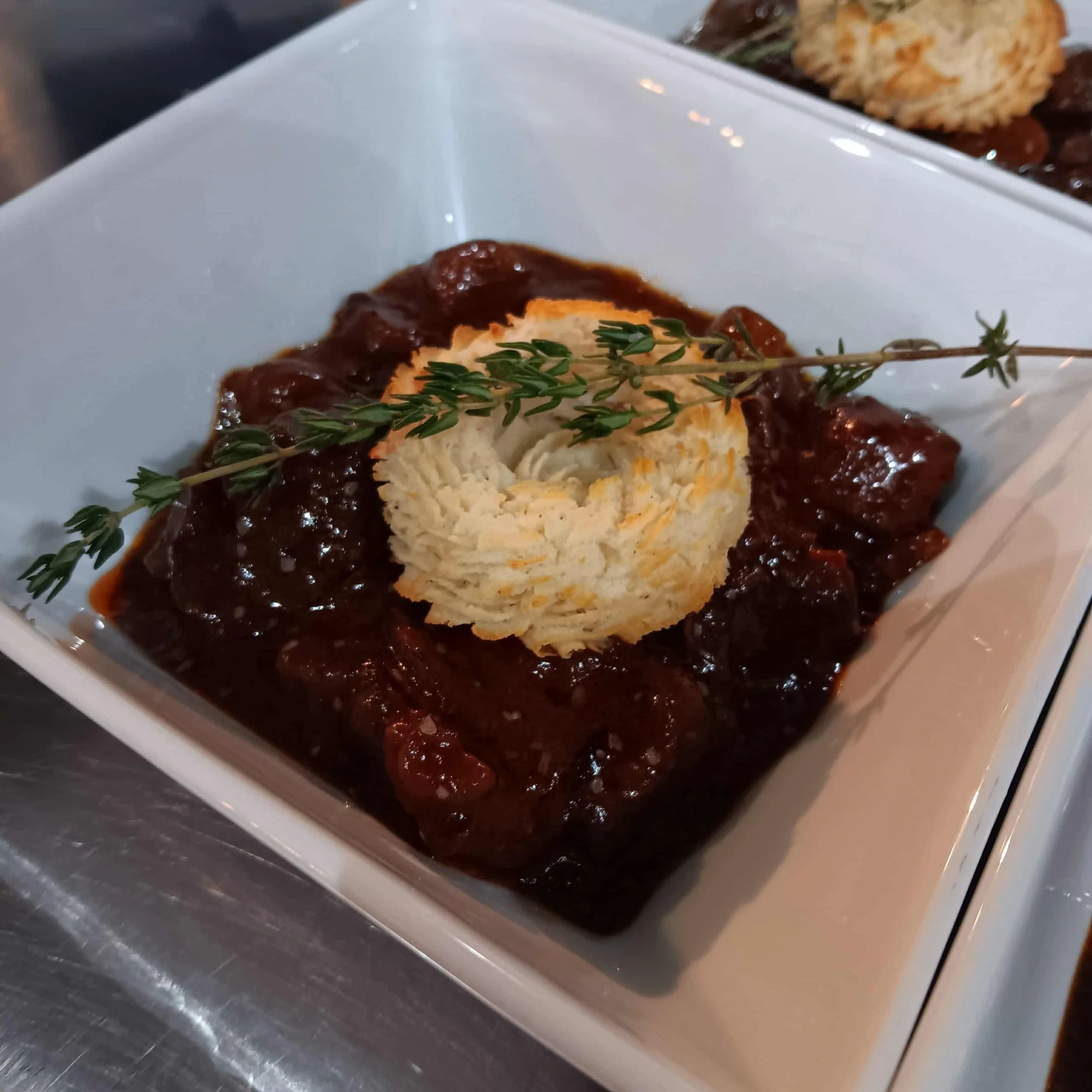 Private dinner: Boeuf Bourguignon with purée de pomme rosette