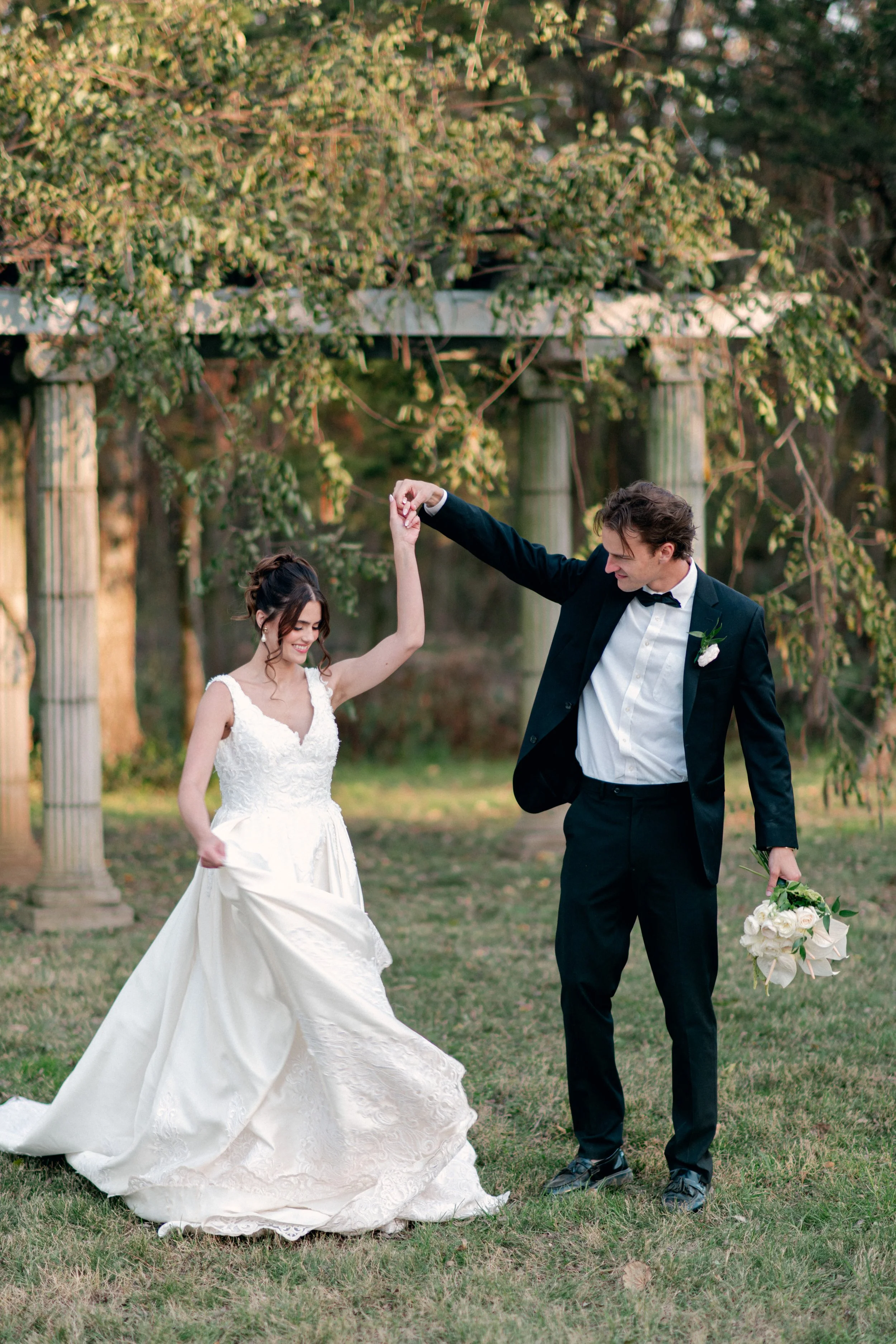 Nashville wedding photographer capturing couple portraits at Jubilee Woods