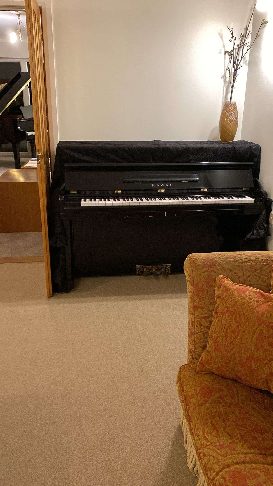 Upright piano for practicing