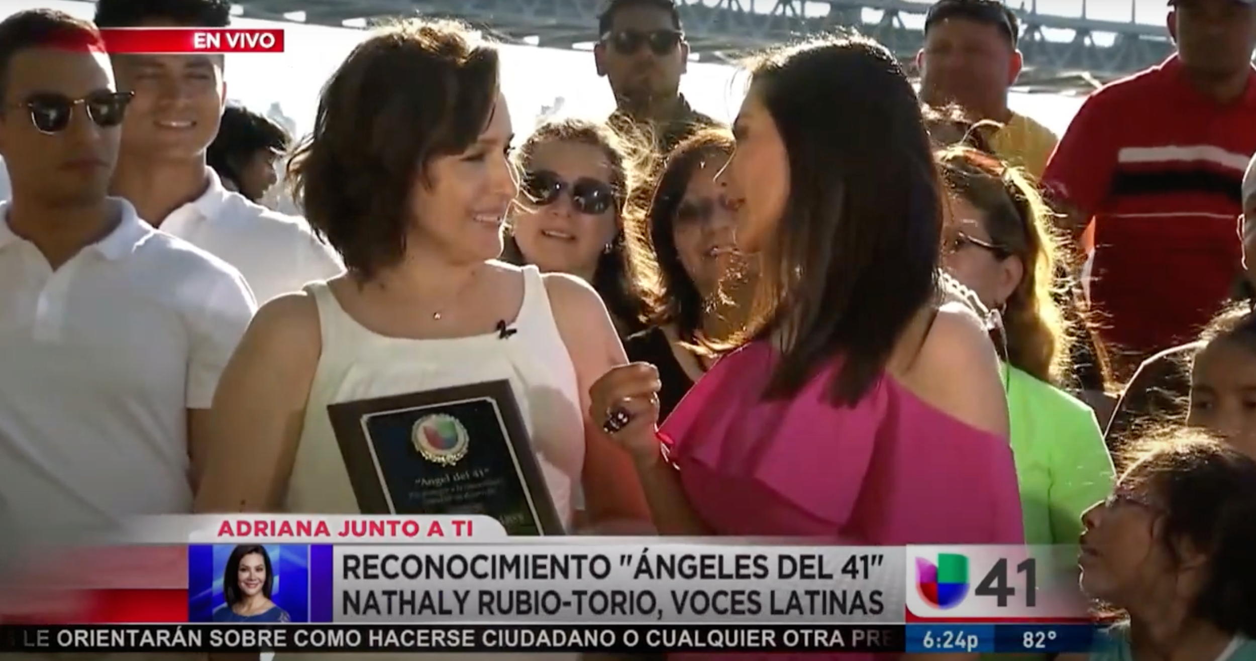 Otorgan el reconocimiento 'Ángeles del 41' a Nathaly Rubio-Torio "por proteger a la comunidad e impulsar su desarrollo"