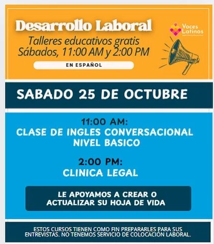 ¡Nunca es tarde para aprender! π£β¨
Nos vemos este fin de semana en La Clinica Del Nuevo Inmigrante.
Más información:
(718) 593- 4528