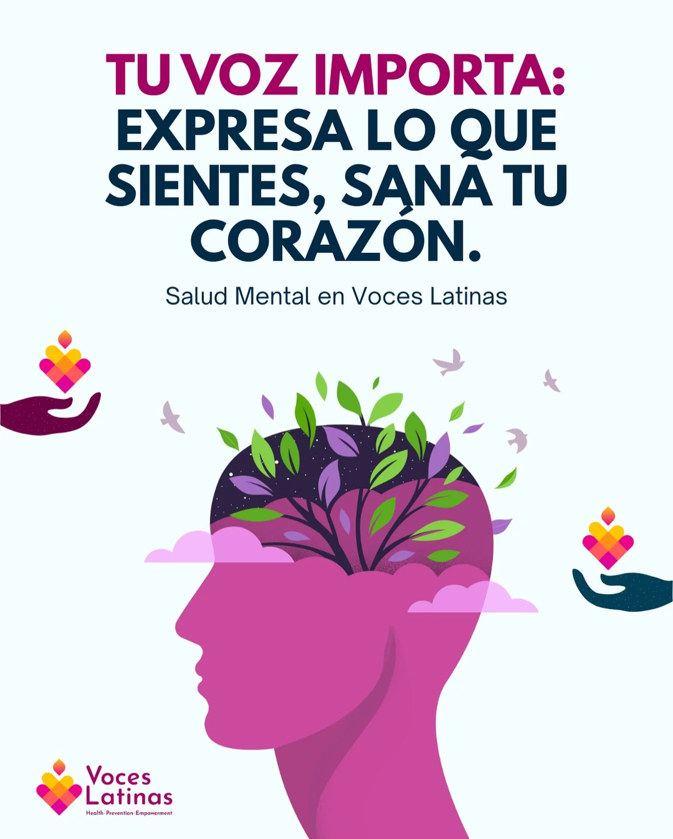 En Voces Latinas creemos que cada pensamiento y cada emoción merece un espacio seguro para florecer. Estamos aquí para escucharte, acompañarte y recordarte que tu bienestar importa hoy y siempre. πΏπ