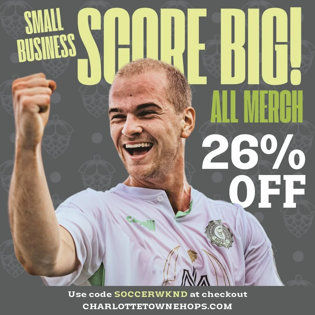 Small Business Saturday = BIG savings 🍺⚽️ Get 26% off all merch with code SOCCERWKND!