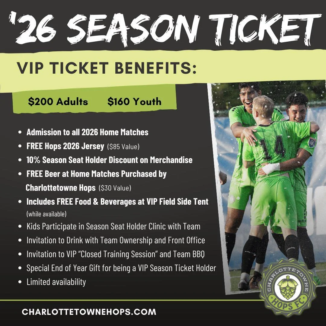 Season Seats are on sale for the hoppy Summer of Soccer! From VIP to Family Friendly, here&rsquo;s your chance to support local soccer, drink great local beer while supporting local players pursuing their soccer dreams, with Hops Season Seats! ⚽️🤝🍻
