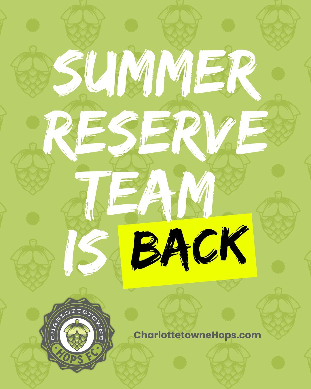 The Summer Reserve Team is back. 🔥
Hops II 2026 &mdash; train like a pro, compete at a high level, earn your spot.
$499. Limited spots. No excuses.
🔗 CharlottetowneHops.com/hopsreserves26

#HopsII #CharlottetowneHopsFC #SummerSoccer #Charlotte