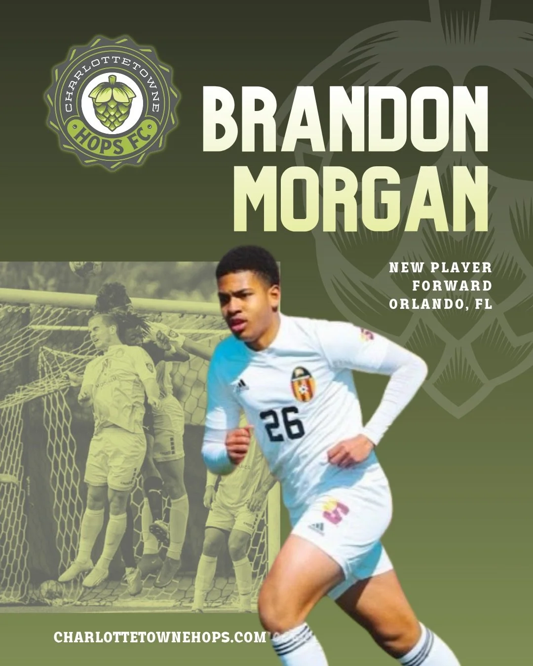 New on the wing, all speed and energy⚡️⚽️

Brandon Morgan is ready to stretch defenses and light it up down the line! 🔥

#CharlottetowneHopsFC #SummerSoccer #Charlotte