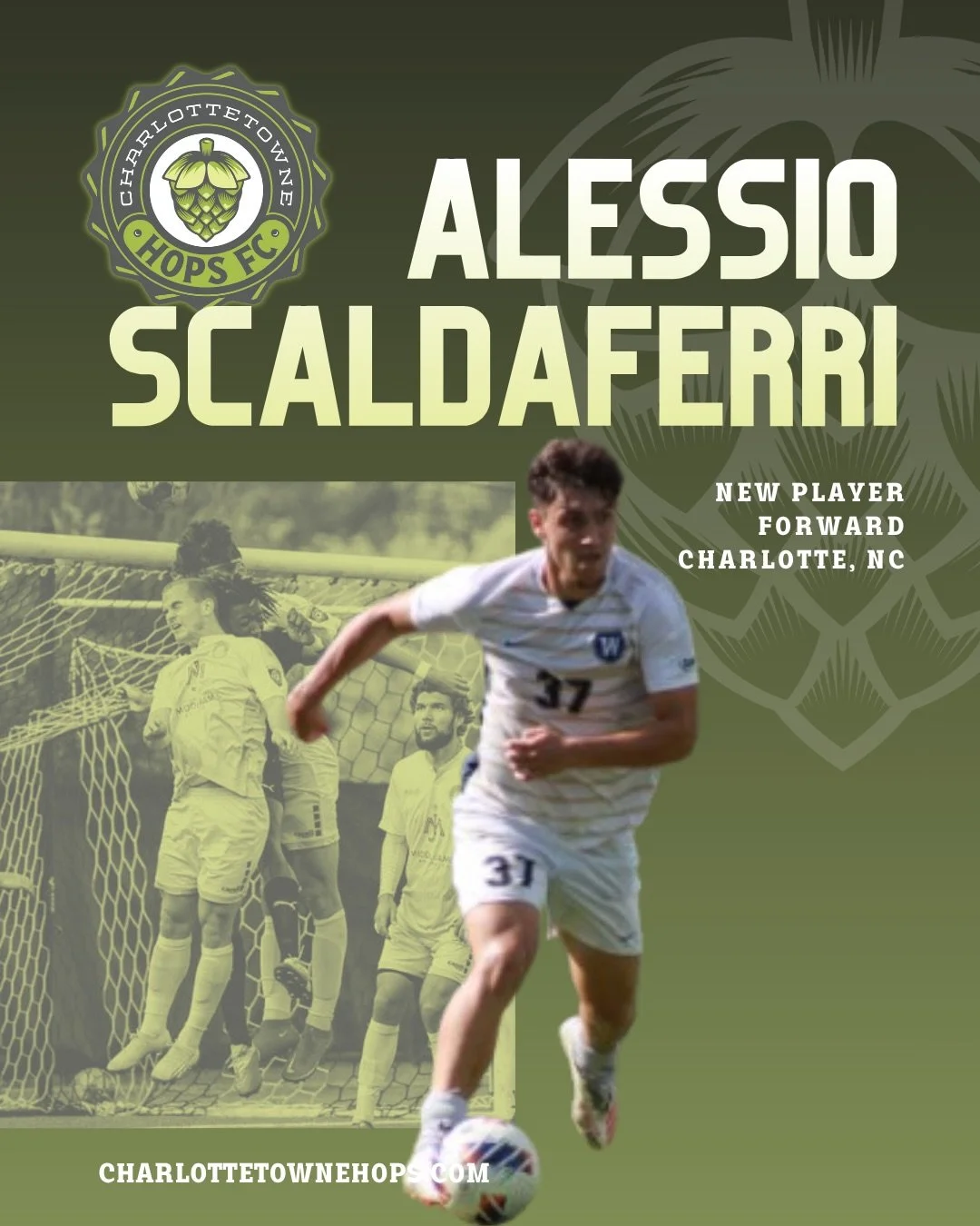 This striker brings movement, finishing, and a constant threat in front of goal ⚽️

Alessio Scaldaferri is ready to make an impact🔥

#CharlottetowneHopsFC #SummerSoccer #Charlotte