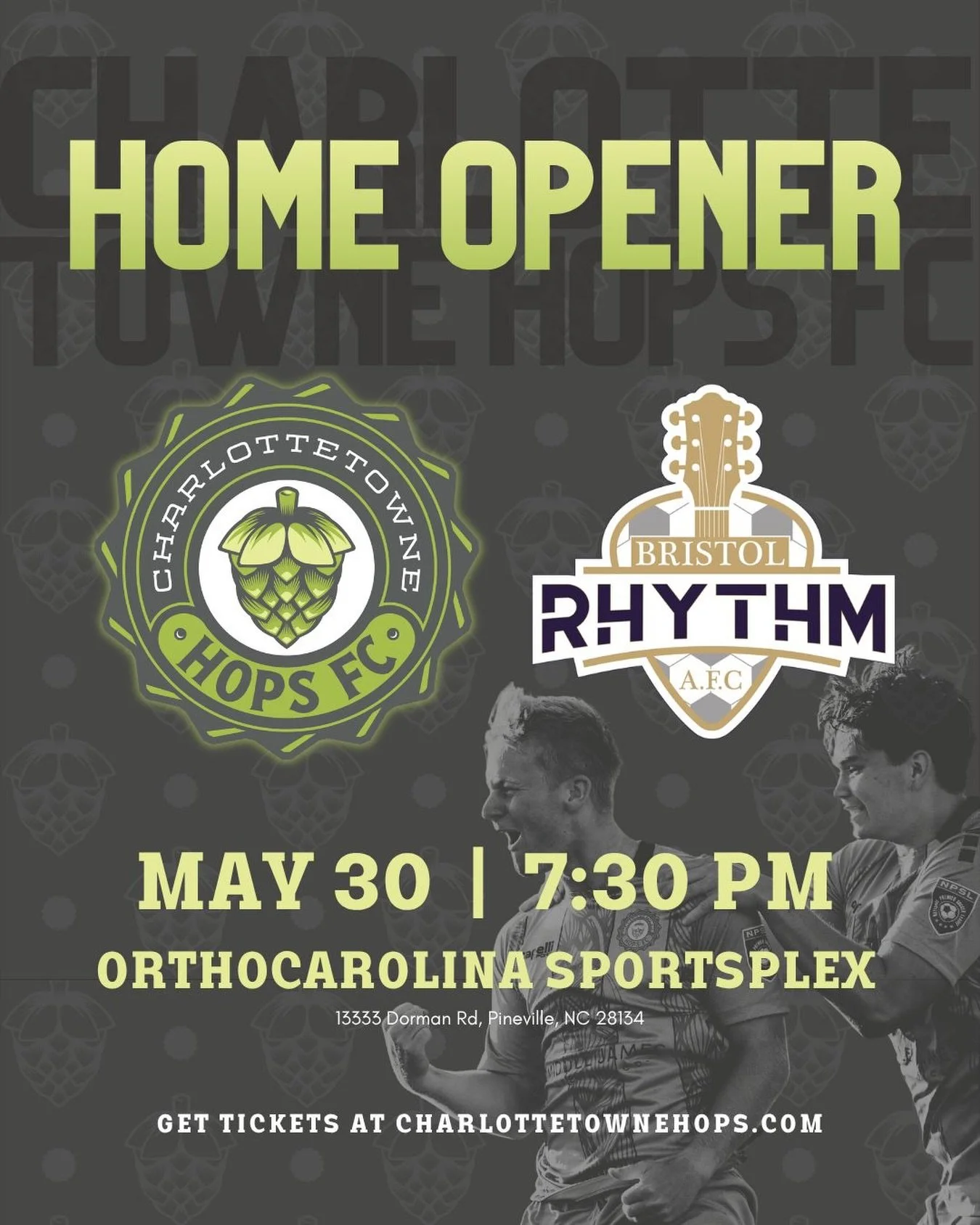 Next Saturday. Home opener. 
New season, new energy, same mission.

Be there loud and ready! 🔥
Let&rsquo;s make our house a fortress. 🏰

#CharlottetowneHopsFC #SummerSoccer #Charlotte