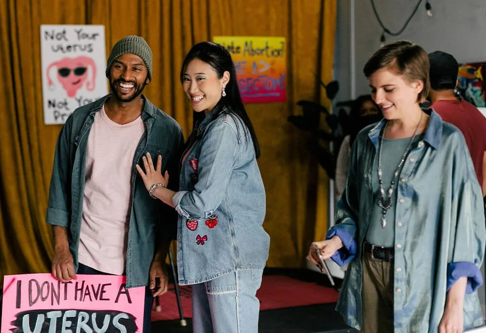 Vas Saranga as Eric, Tina Jung as Sam, Cassidy Civiero as Amy