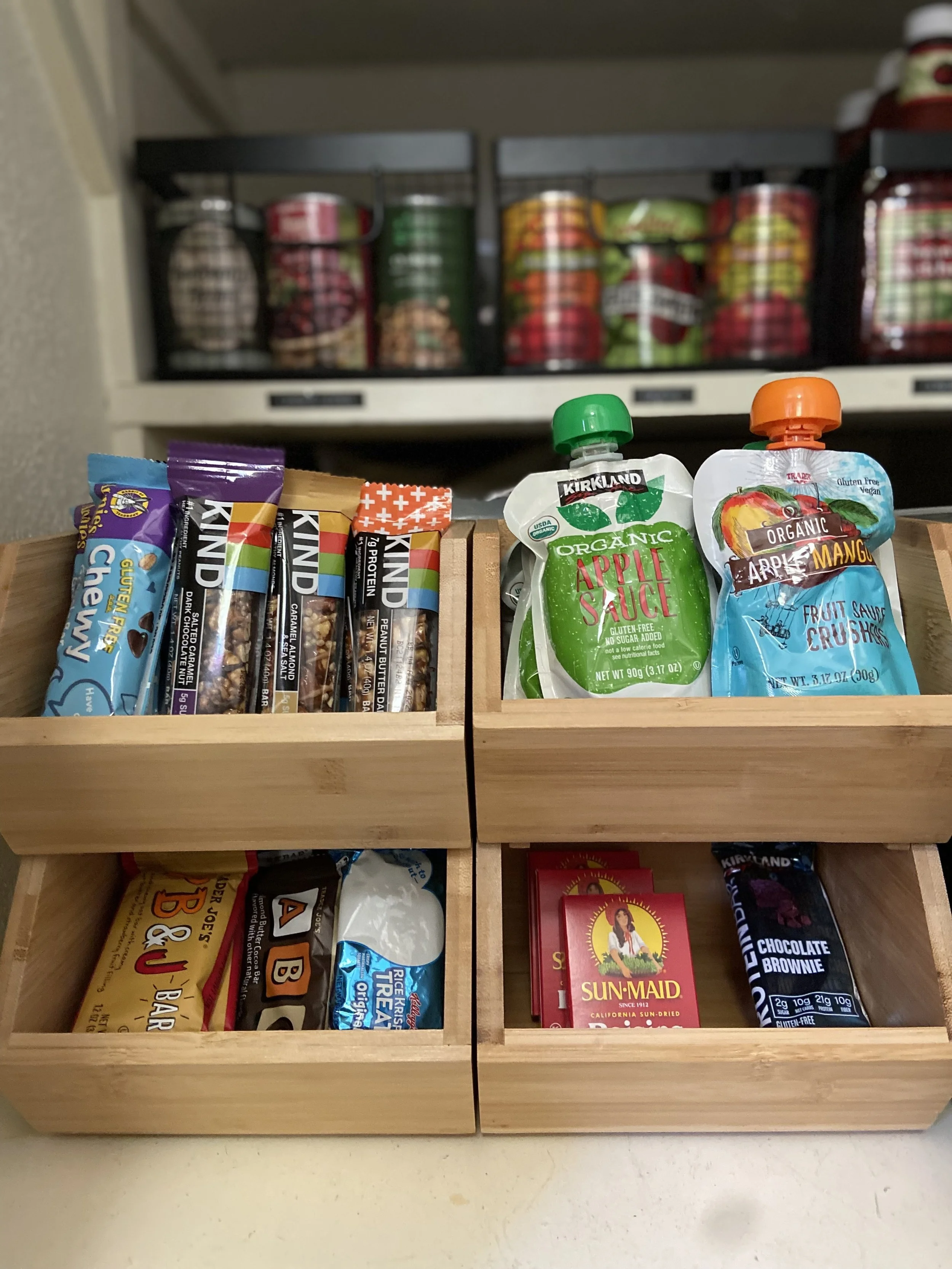This pantry was out of control before we organized it. At Room for Space we also style spaces and have lots of tools to help with organizing.