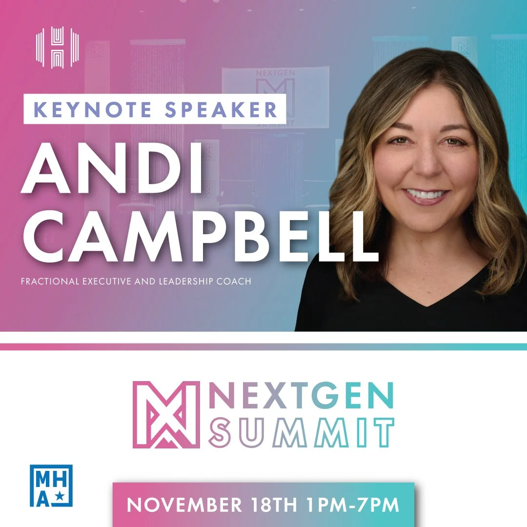 🗣️ The keynote that will kick off this year's NextGen Summit is called "The Future Is Human: Leading with Authenticity, Empathy, and Impact" with speaker Andi Campbell, Fractional Executive and Leadership Coach. 
The rise of human-centric